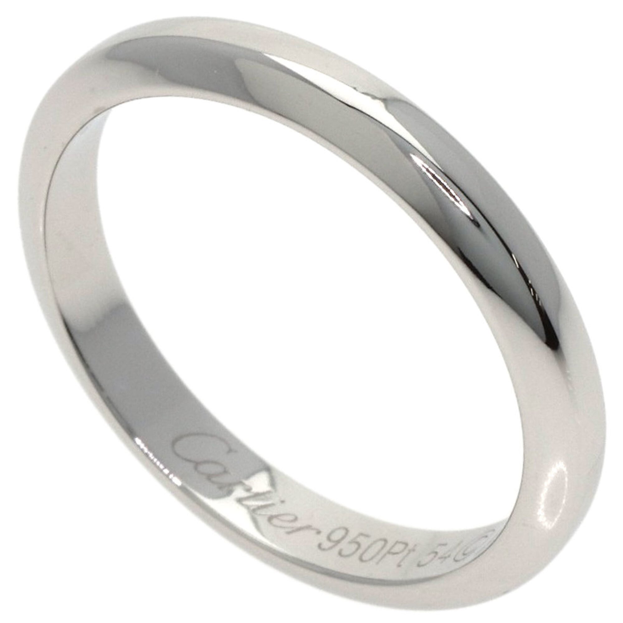 Cartier Platinum Platinum 950 Band Ring (Pre-Owned)