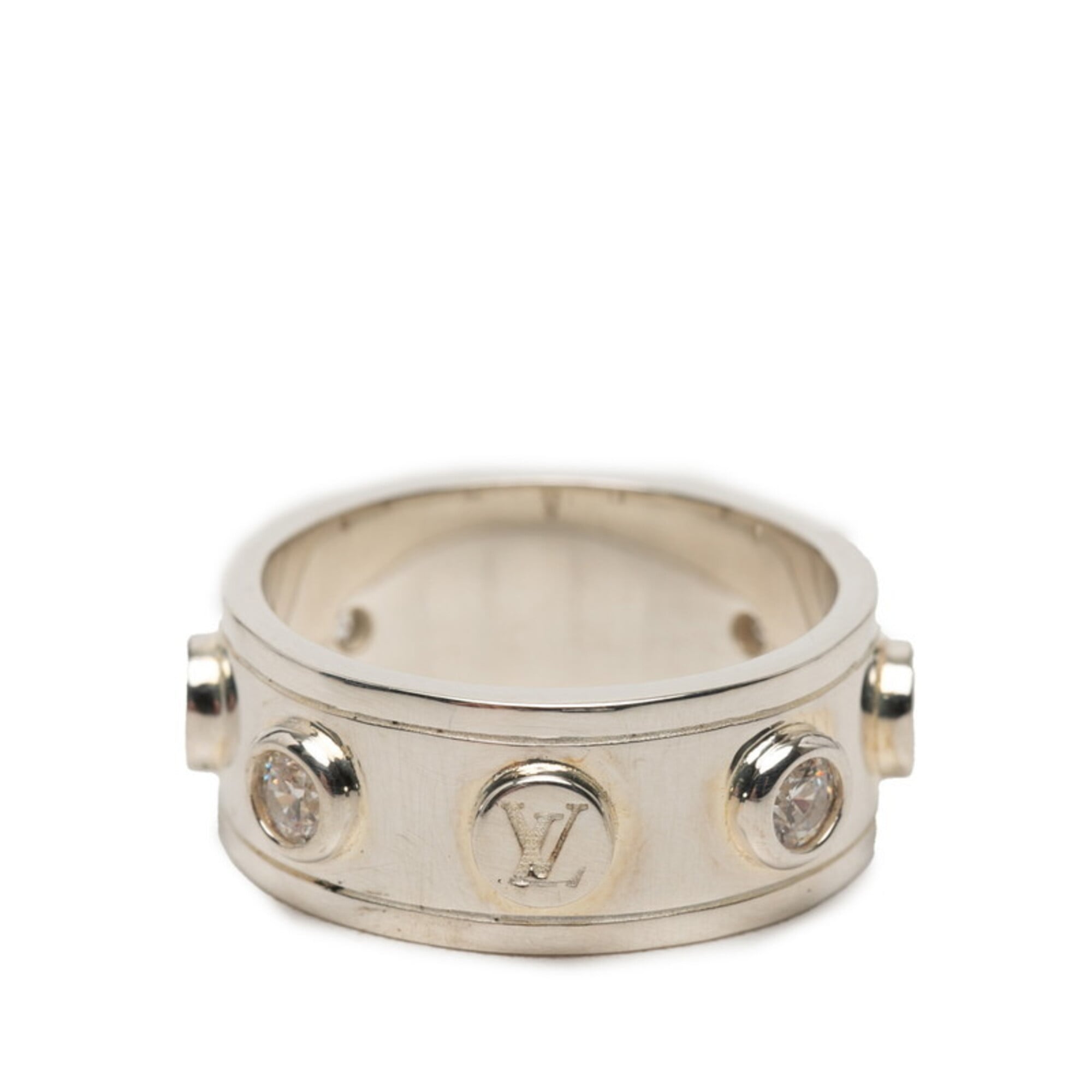 Louis Vuitton Silver 925 Band Ring (Pre-Owned)