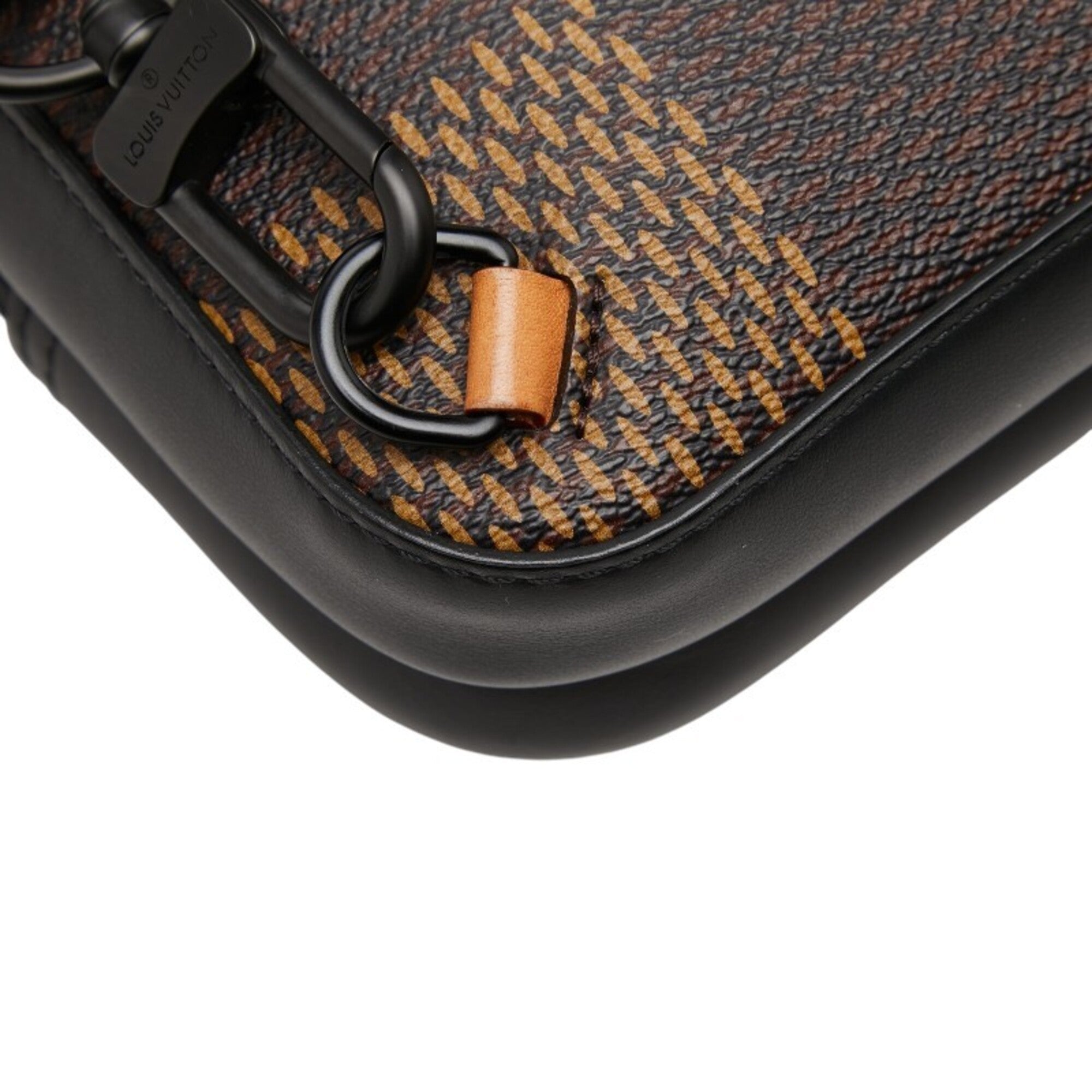 Louis Vuitton Black Brown Pvc Leather Shoulder Bag (Pre-Owned)