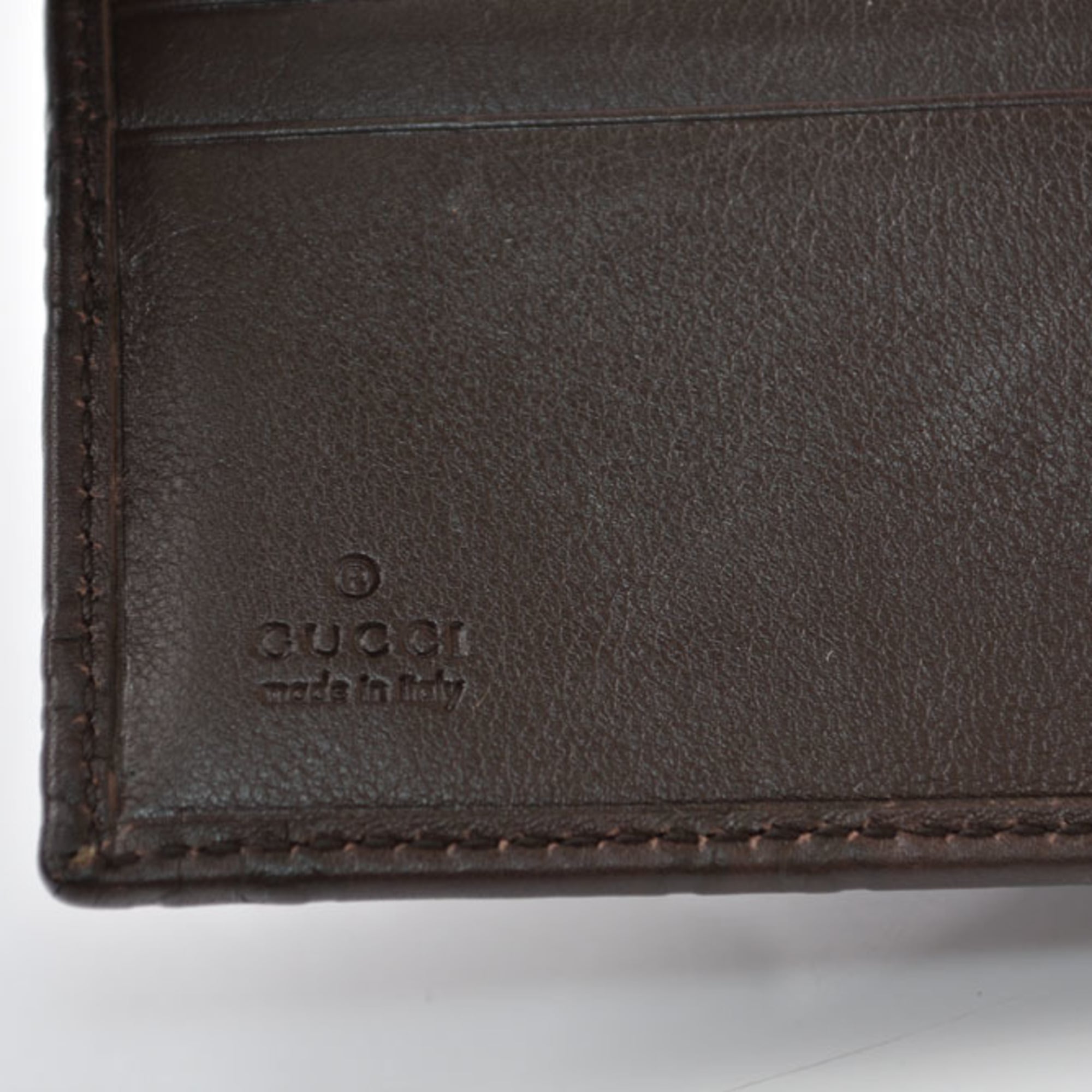 Gucci Dark Brown Leather Wallet (Bi-Fold) (Pre-Owned)