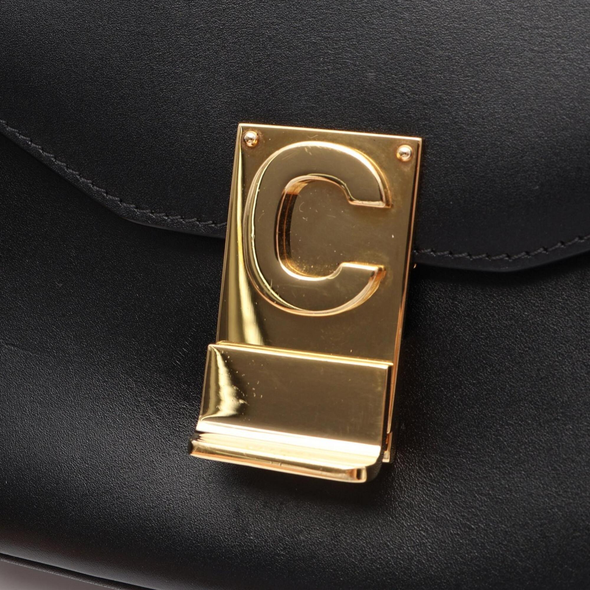 Celine Black Leather Handbag Shoulder Bag (Pre-Owned)
