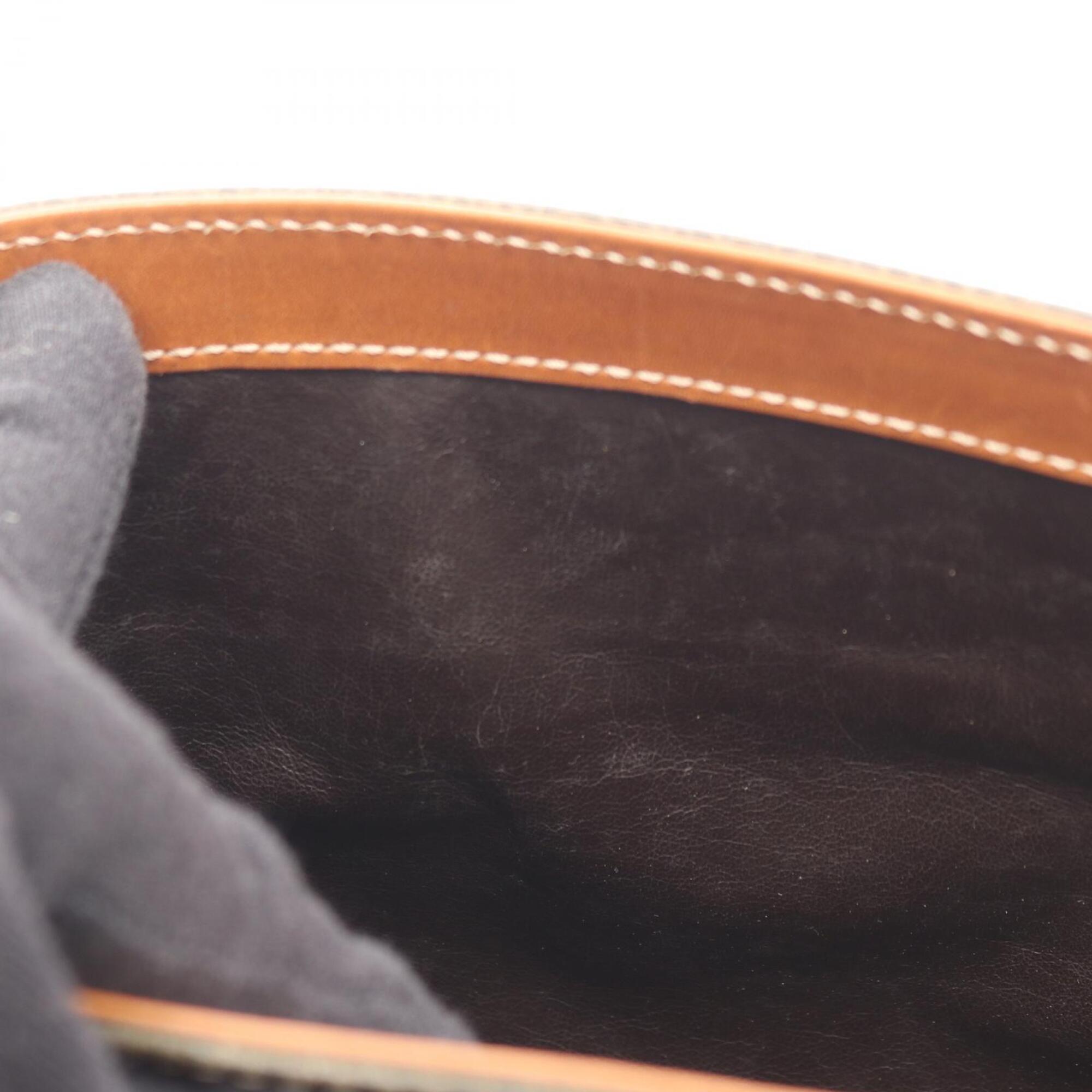 Celine Brown Khaki Leather Handbag Shoulder Bag (Pre-Owned)