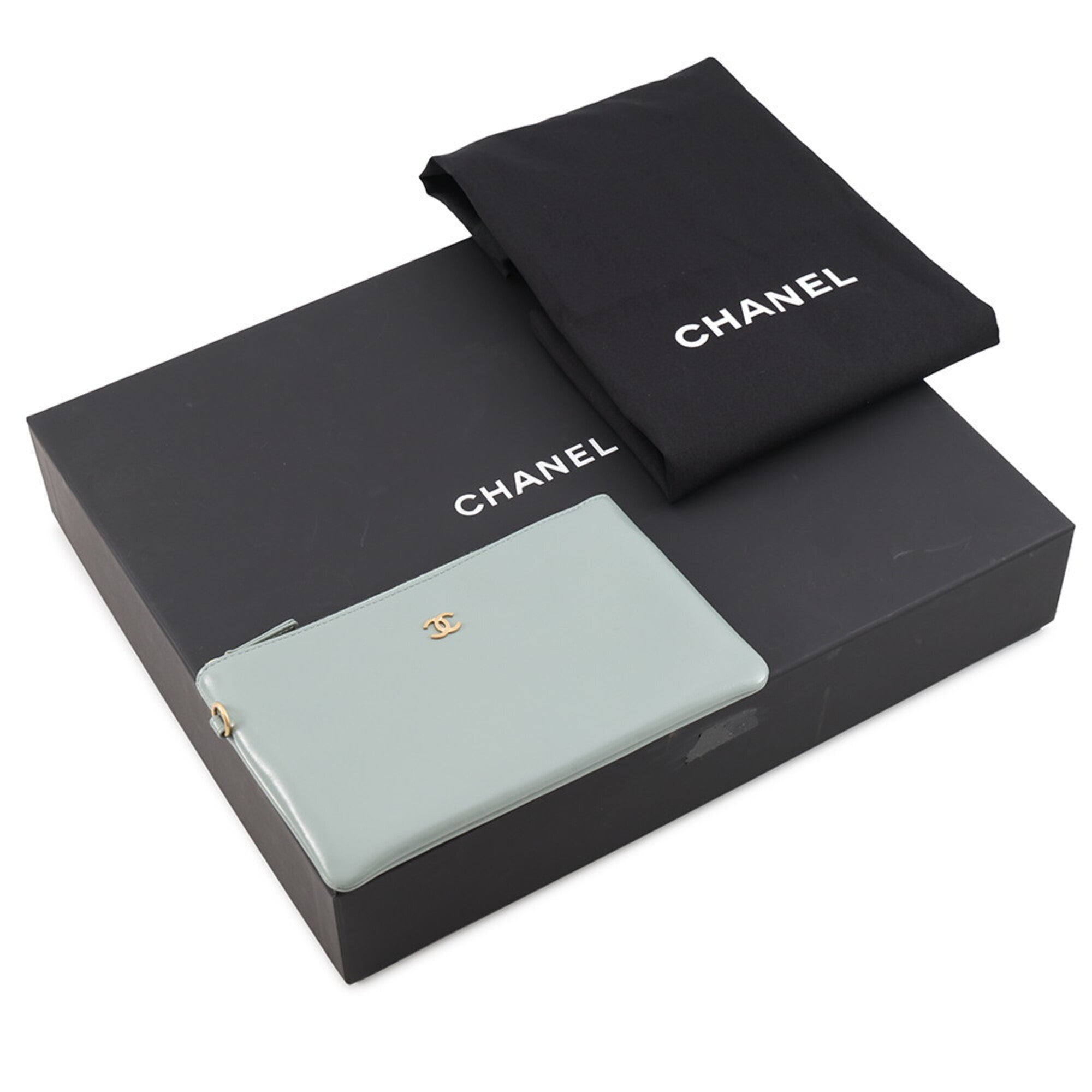 Chanel Matelasse Green Leather Handbag (Pre-Owned)