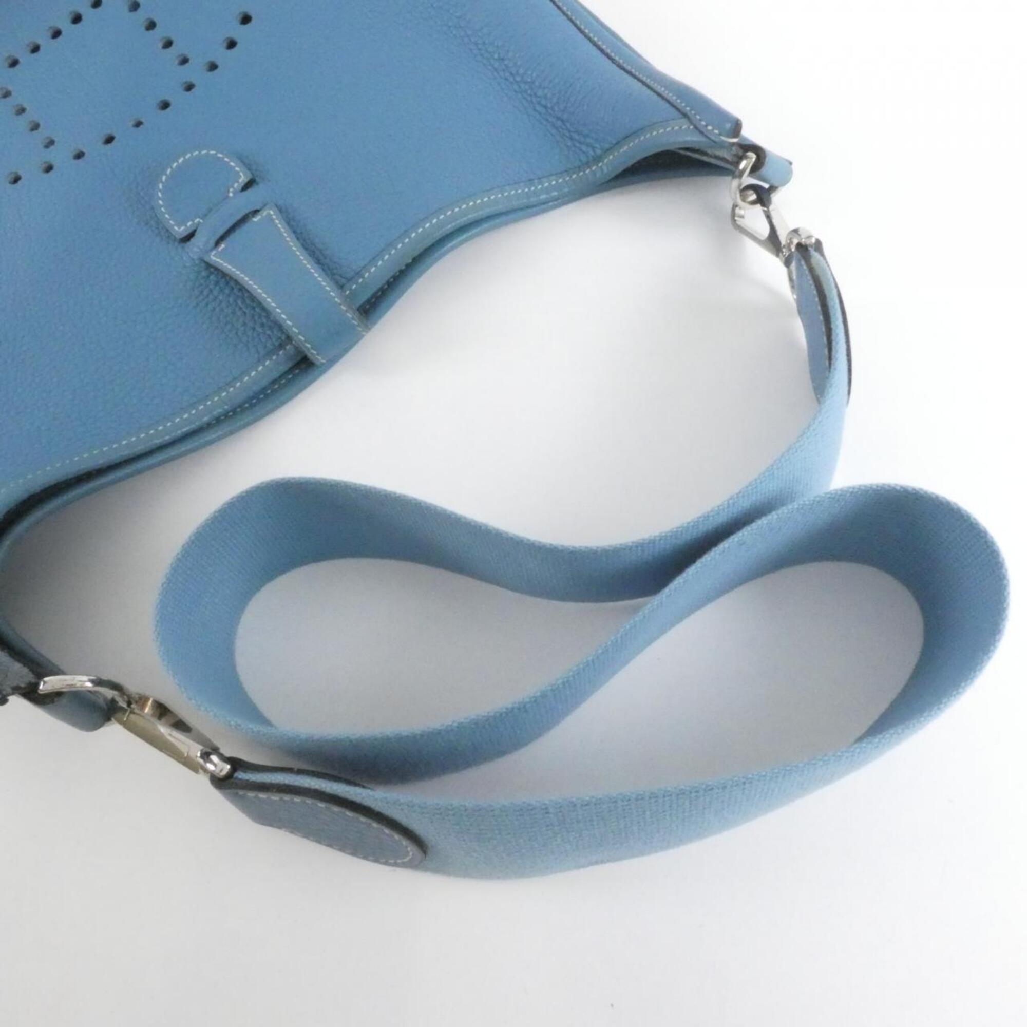 Hermes Blue Jean Taurillon Clemence Leather Shoulder Bag (Pre-Owned)