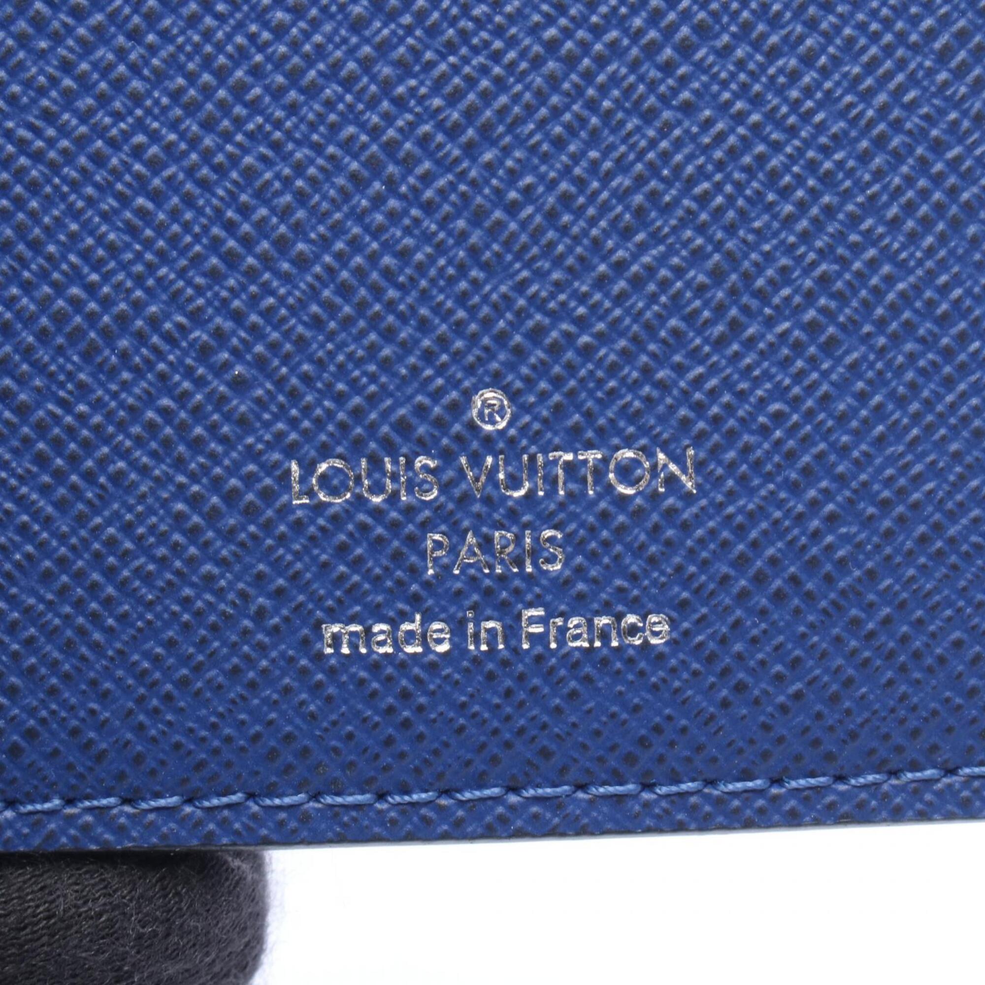 Louis Vuitton Taigarama Blue Cobalt Taigarama Long Wallet (Bi-Fold) (Pre-Owned)