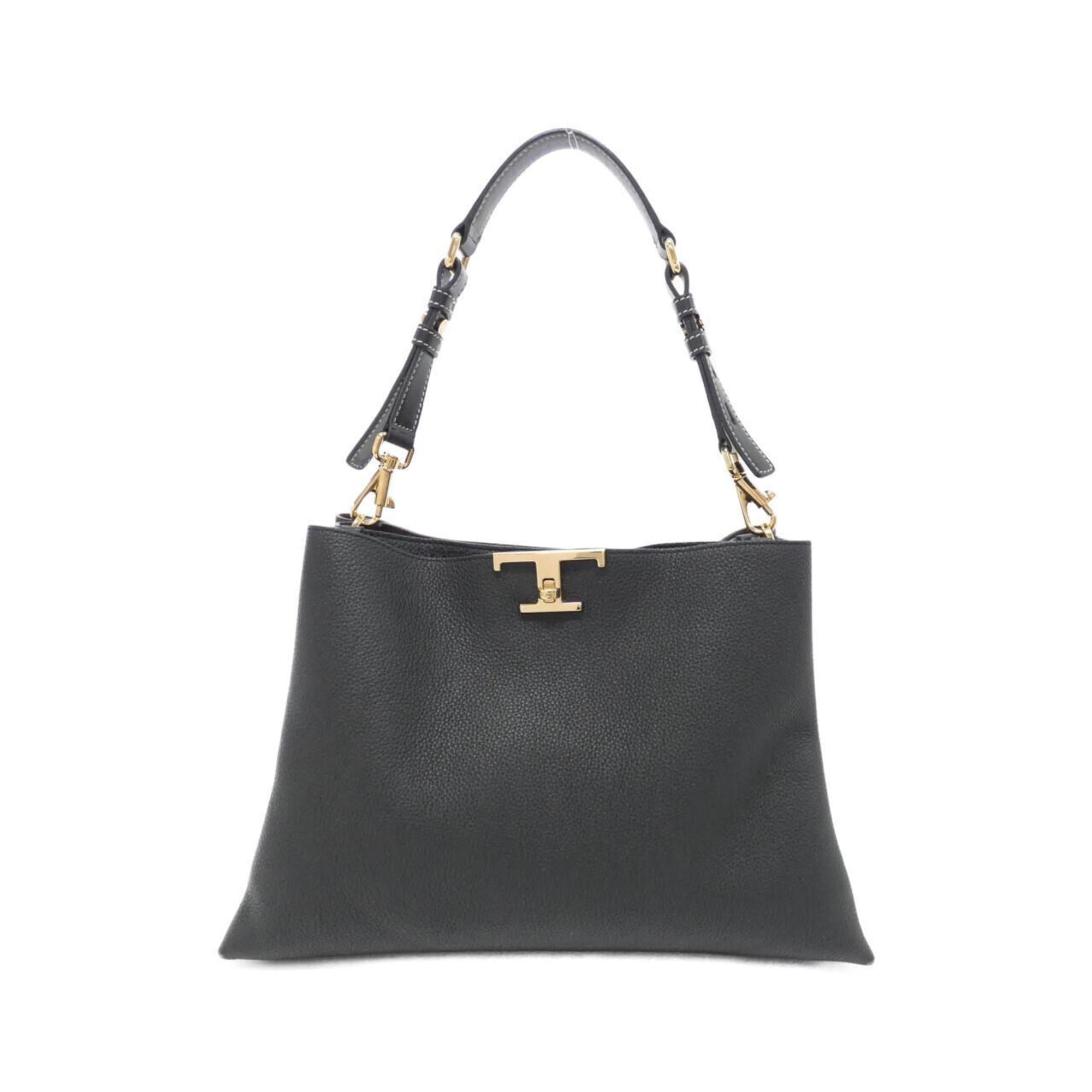 Tod's Black Leather Handbag (Pre-Owned)