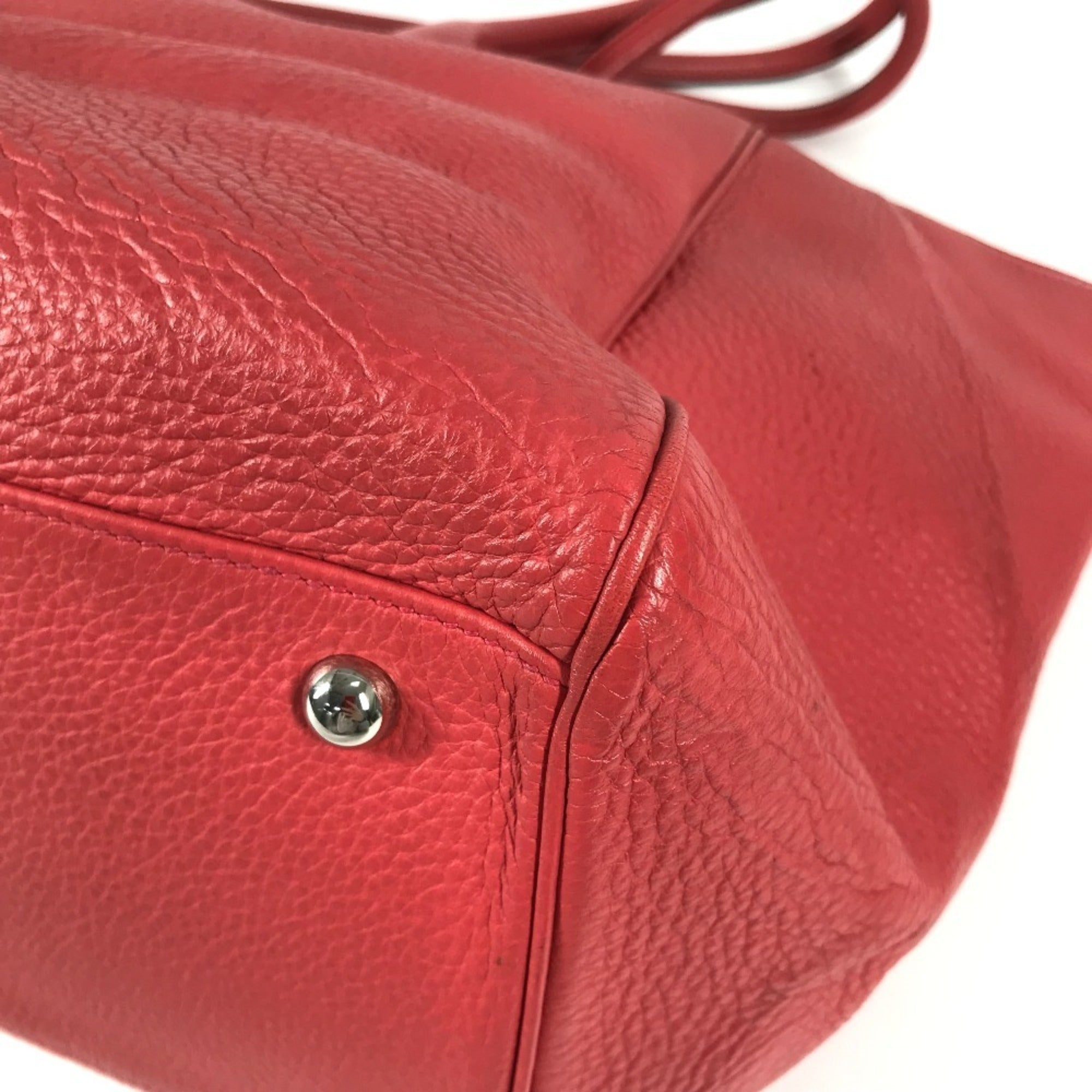 Hermes Paris Bombay Red Color Taurillon Clemence Leather Boston Bag Shoulder Bag (Pre-Owned)