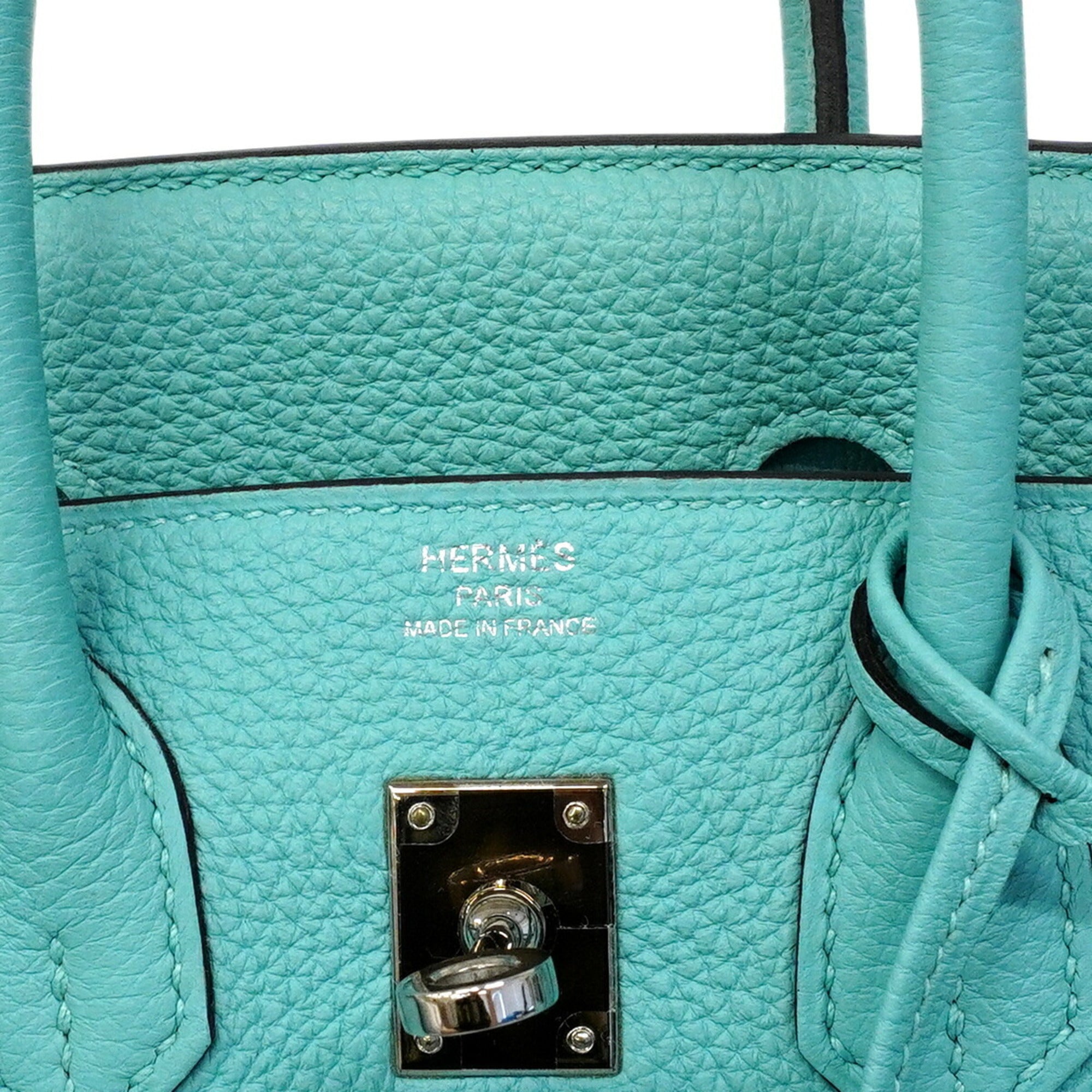 Hermes Blue Atoll Togo Leather Handbag (Pre-Owned)
