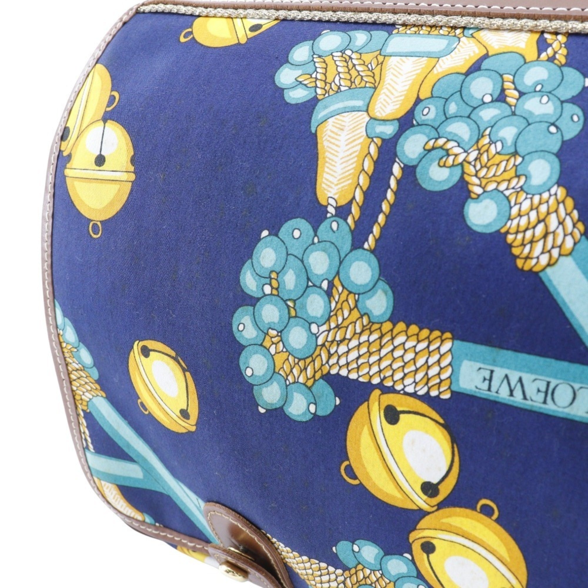 Loewe Navy Canvas Shoulder Bag (Pre-Owned)