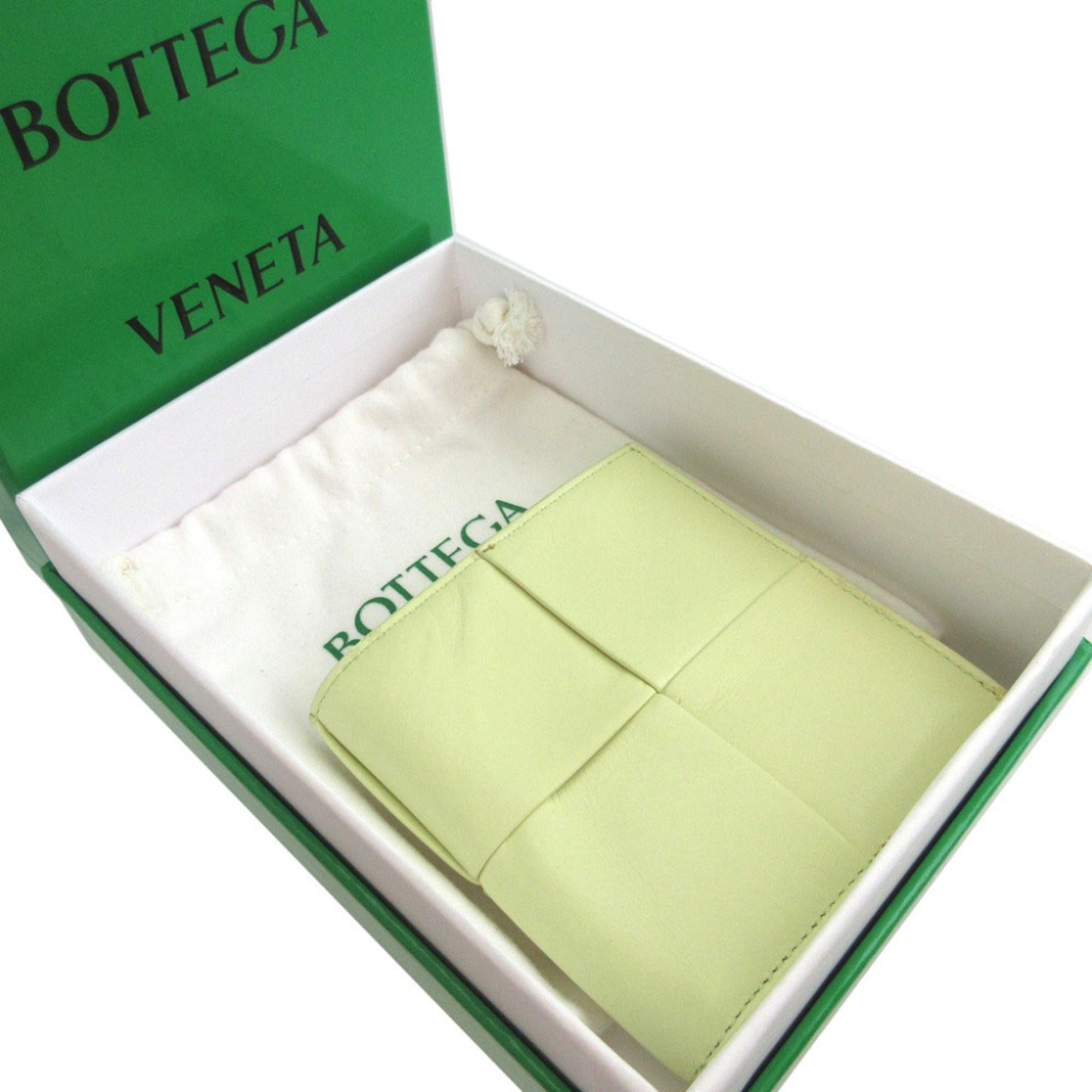 Bottega Veneta Yellow Leather Wallet (Bi-Fold) (Pre-Owned)