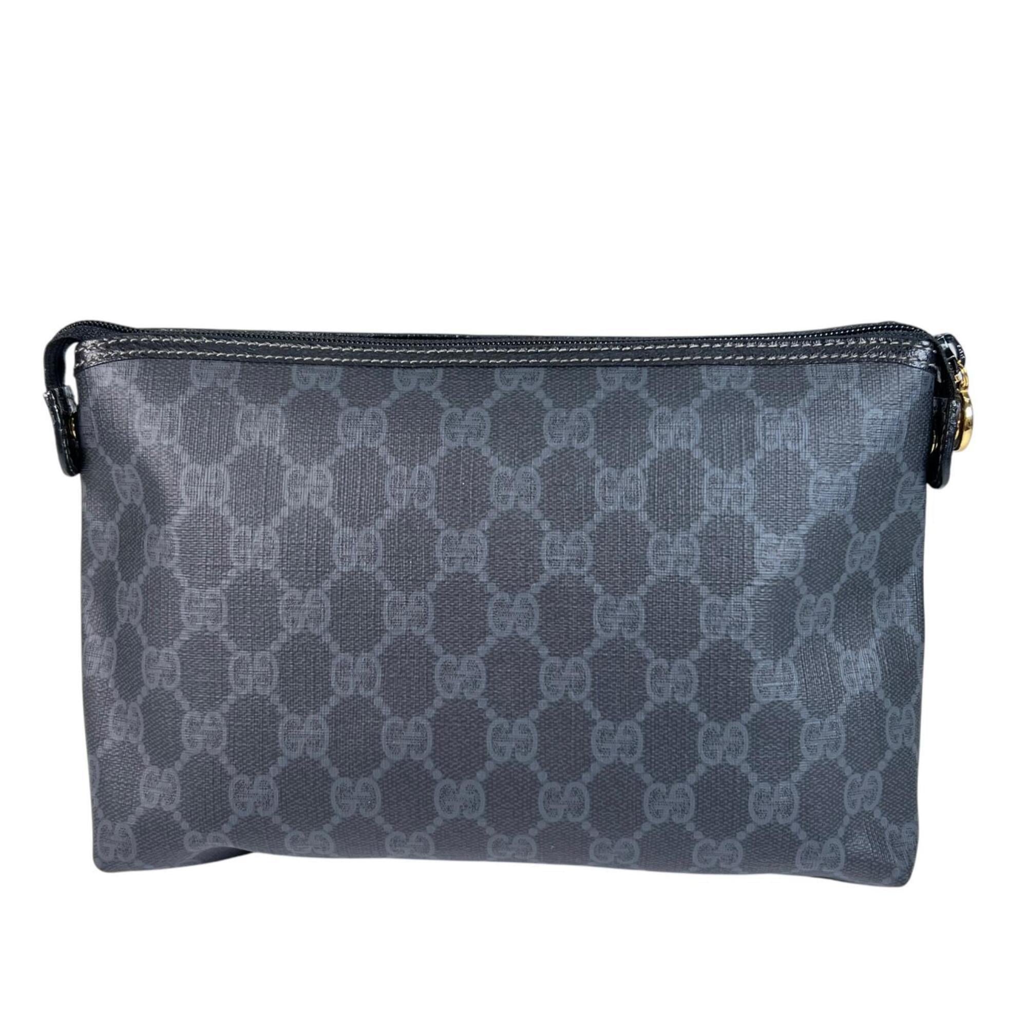 Gucci Black Gray Pvc Clutch Bag Pouch (Pre-Owned)