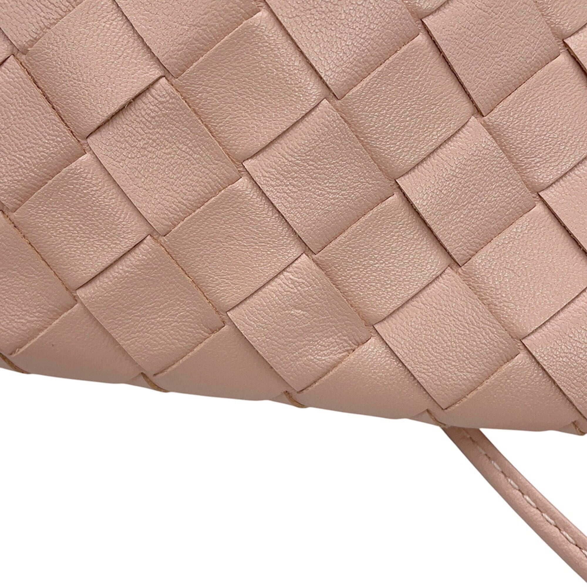 Bottega Veneta Pink Leather Handbag Shoulder Bag (Pre-Owned)