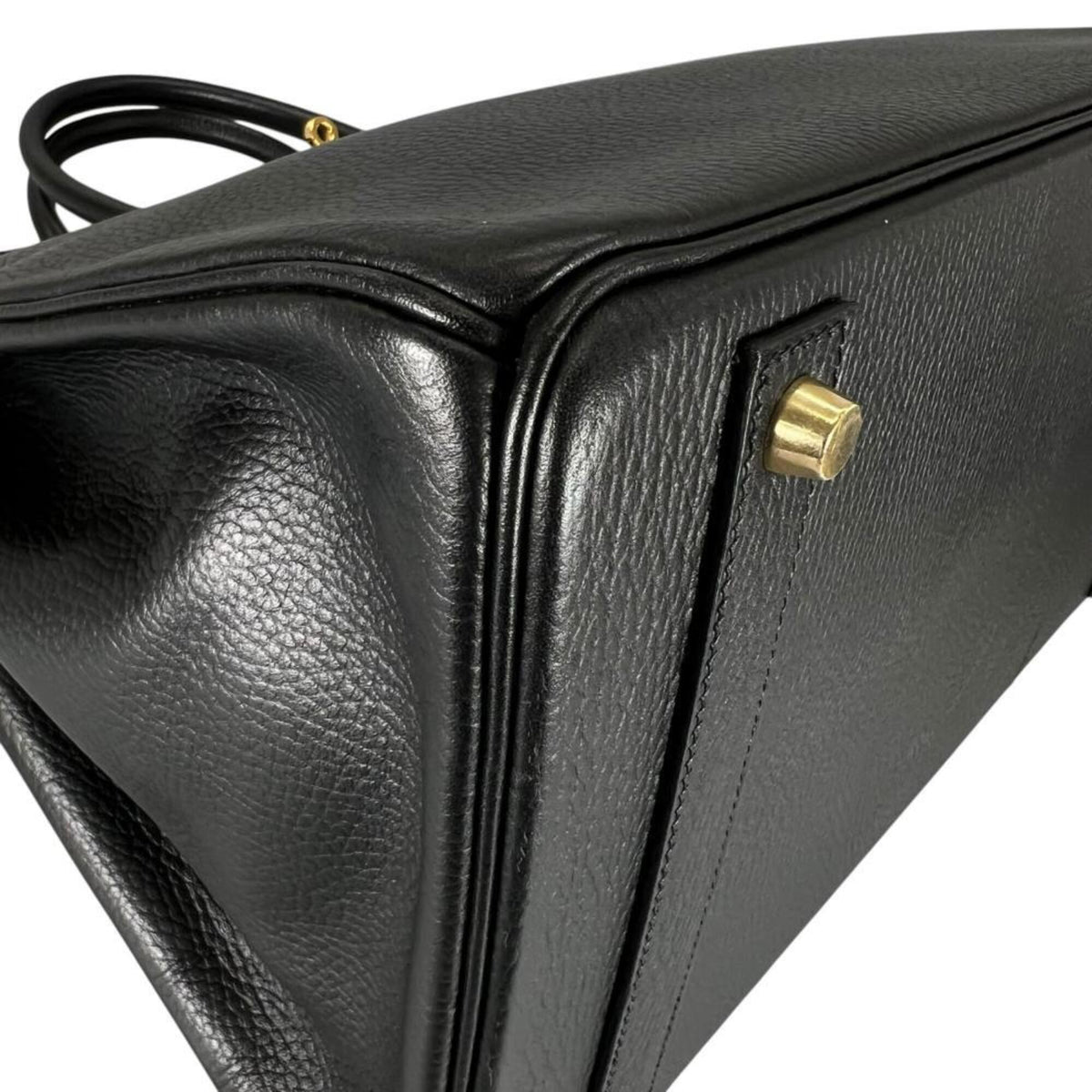Hermes Black Leather Handbag (Pre-Owned)