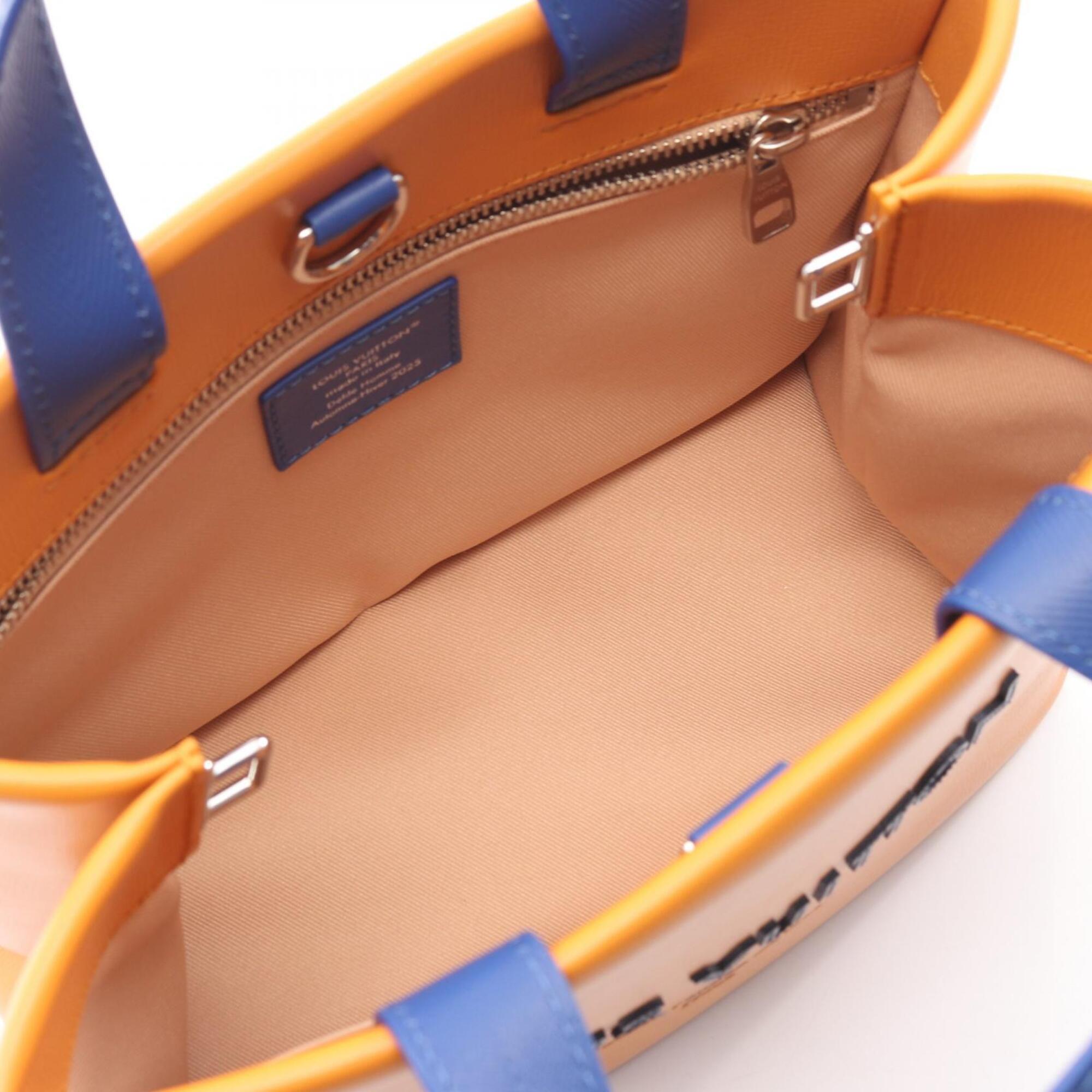 Louis Vuitton Orange Leather Handbag Tote Bag (Pre-Owned)