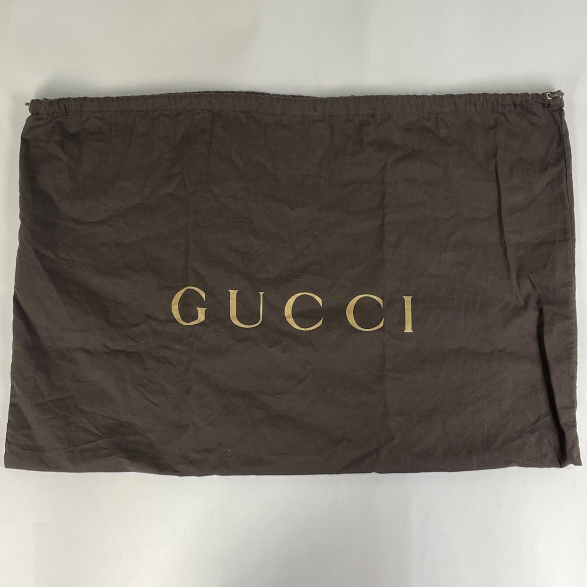 Gucci Dark Brown Leather Handbag Tote Bag (Pre-Owned)