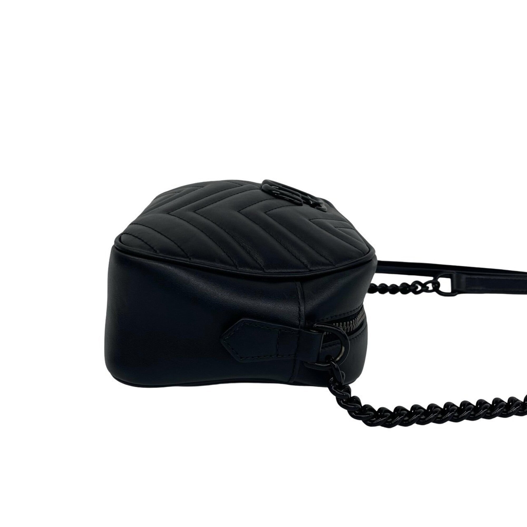 Gucci Black Leather Pochette Shoulder Bag (Pre-Owned)