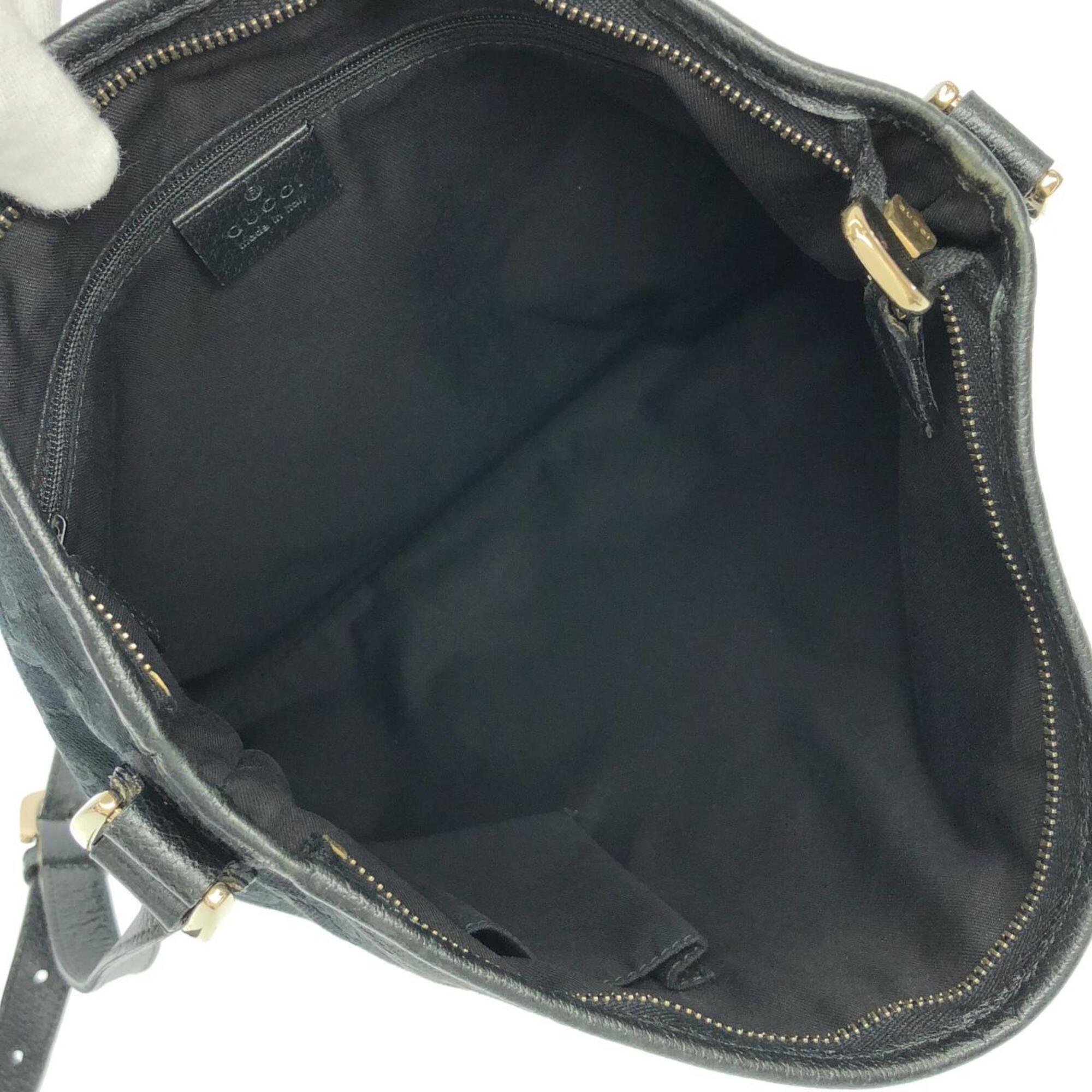 Gucci Black Gg Canvas Shoulder Bag (Pre-Owned)