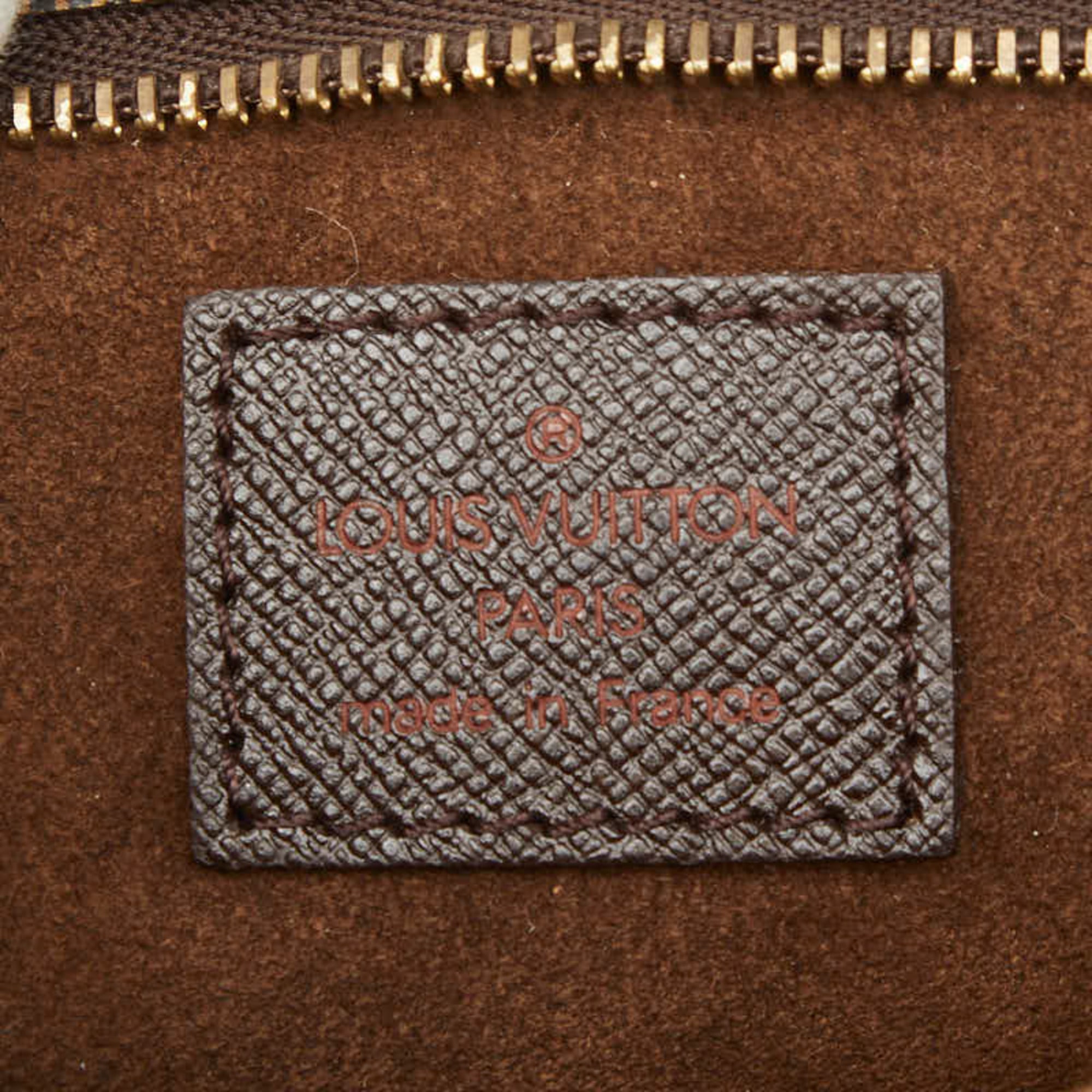 Louis Vuitton Brown Damier Canvas Pvc Handbag Pouch (Pre-Owned)