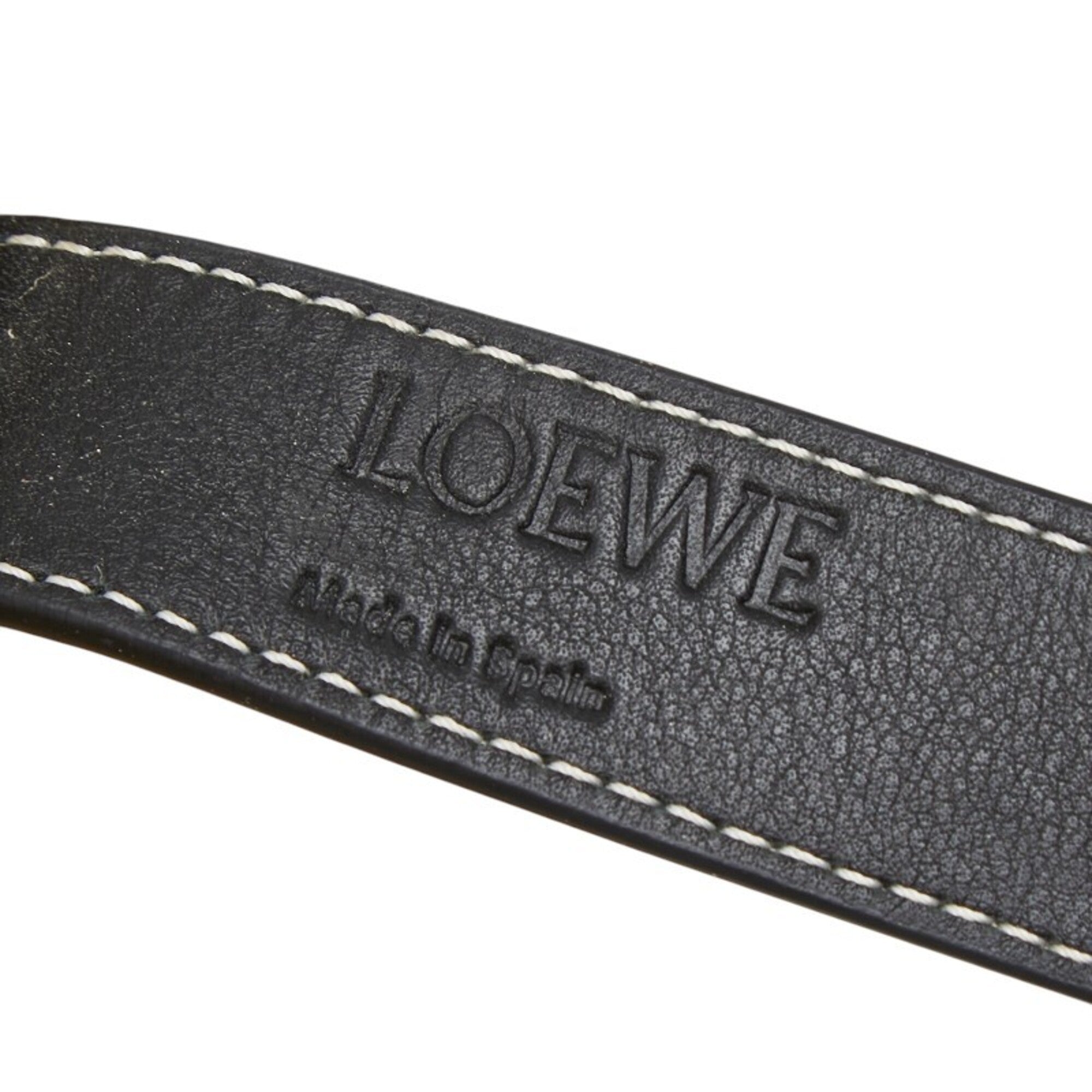 Loewe Black Leather Basket Handbag Shoulder Bag (Pre-Owned)