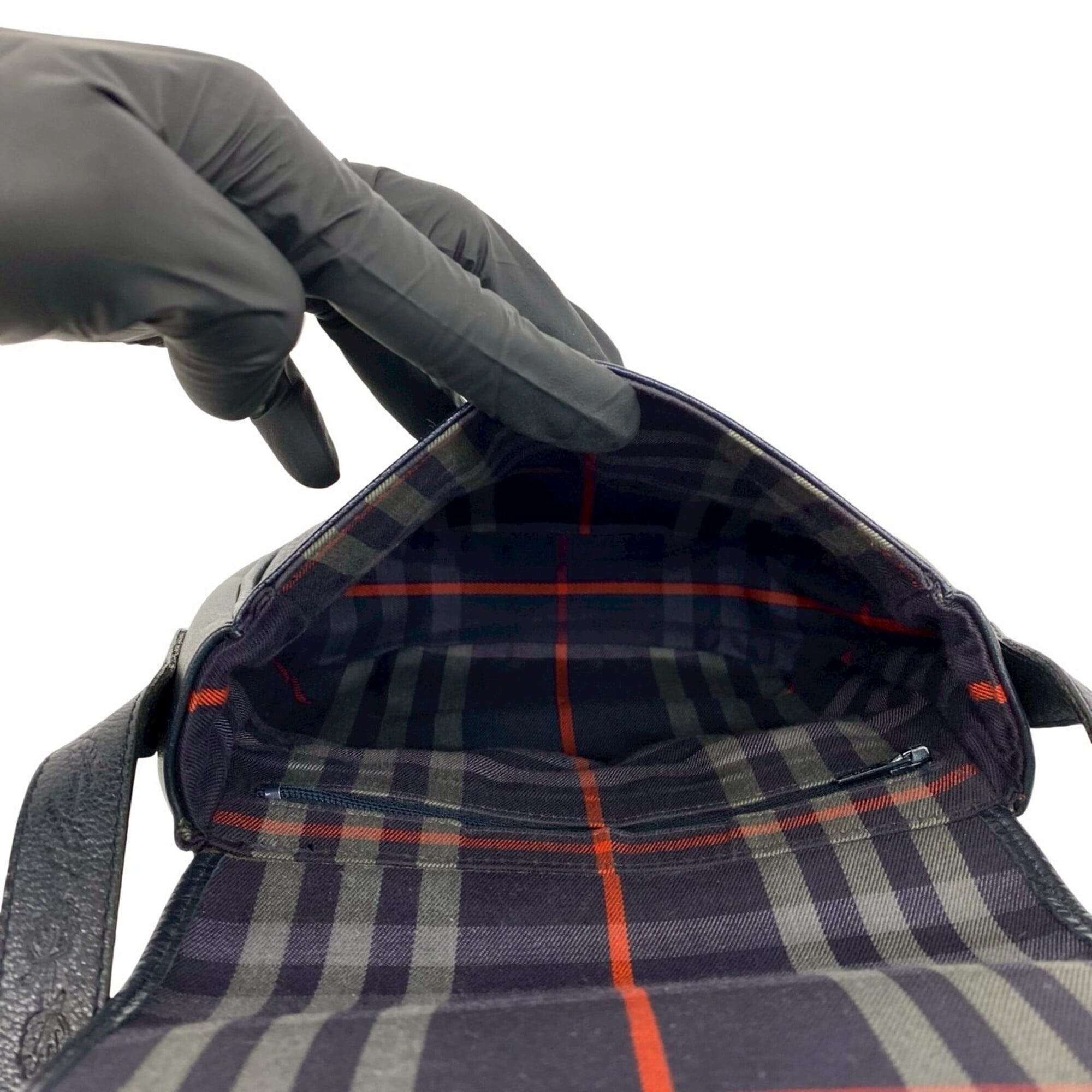 Burberry Navy Leather Shoulder Bag (Pre-Owned)