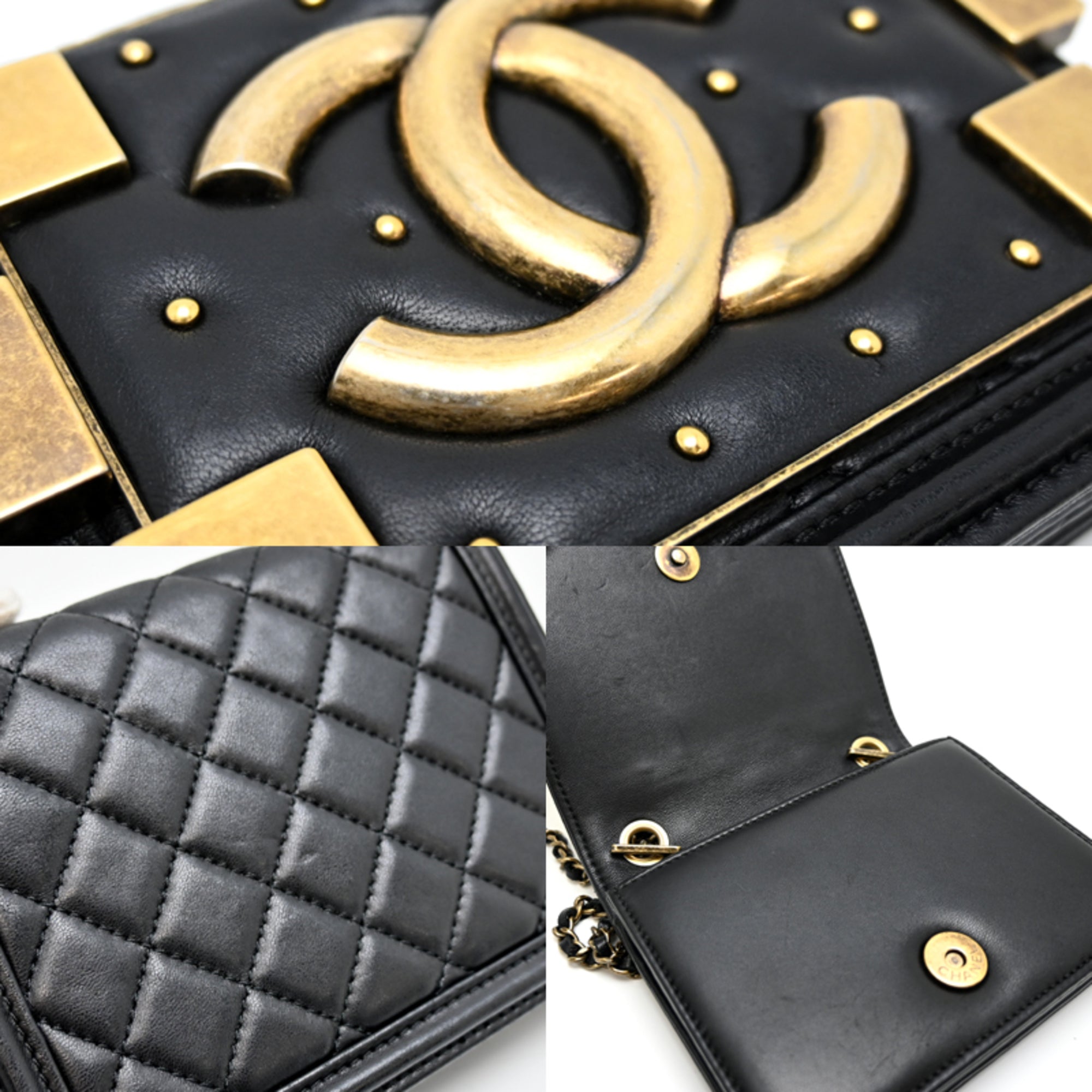 Chanel Black Leather Shoulder Bag (Pre-Owned)