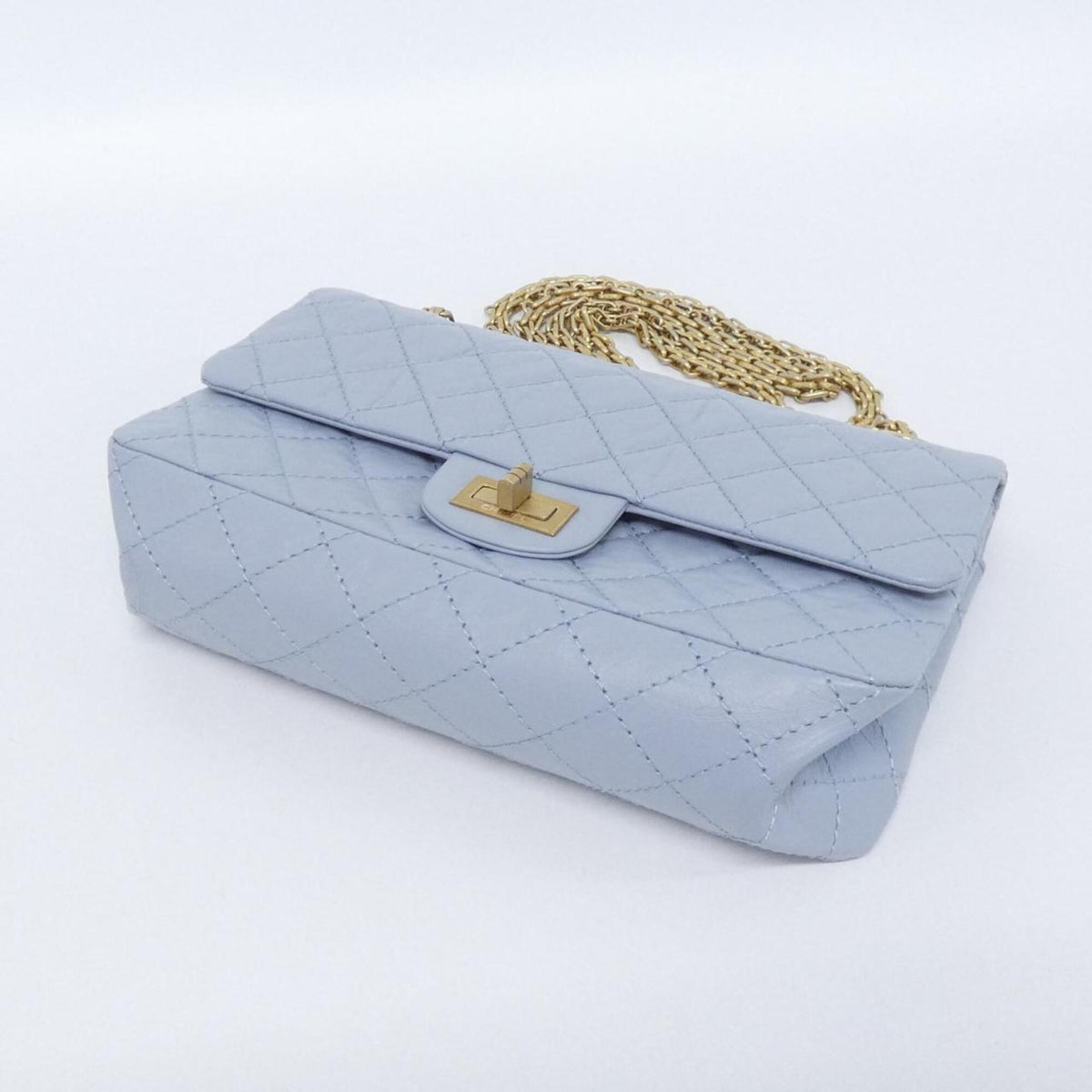 Chanel Light Blue Leather Shoulder Bag (Pre-Owned)
