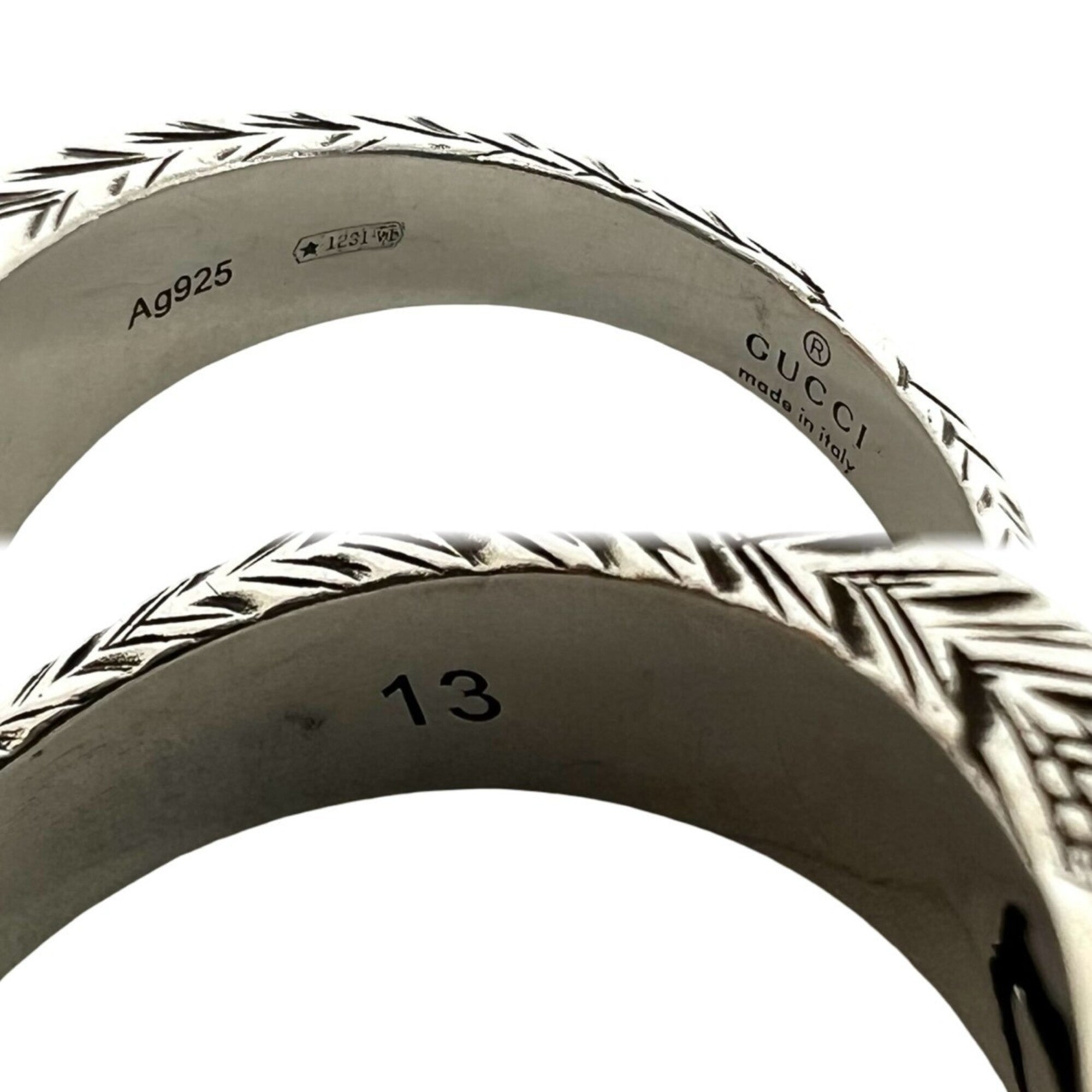 Gucci Silver Silver 925 Band Ring (Pre-Owned)