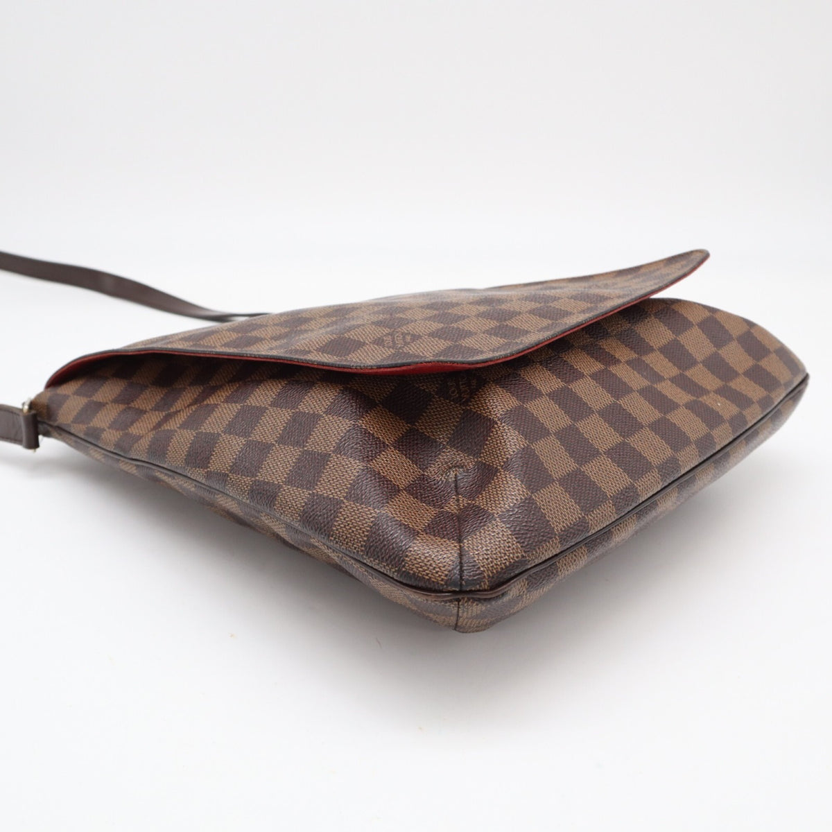 Louis Vuitton Beige Brown Damier Canvas Leather Coated Canvas Shoulder Bag (Pre-Owned)