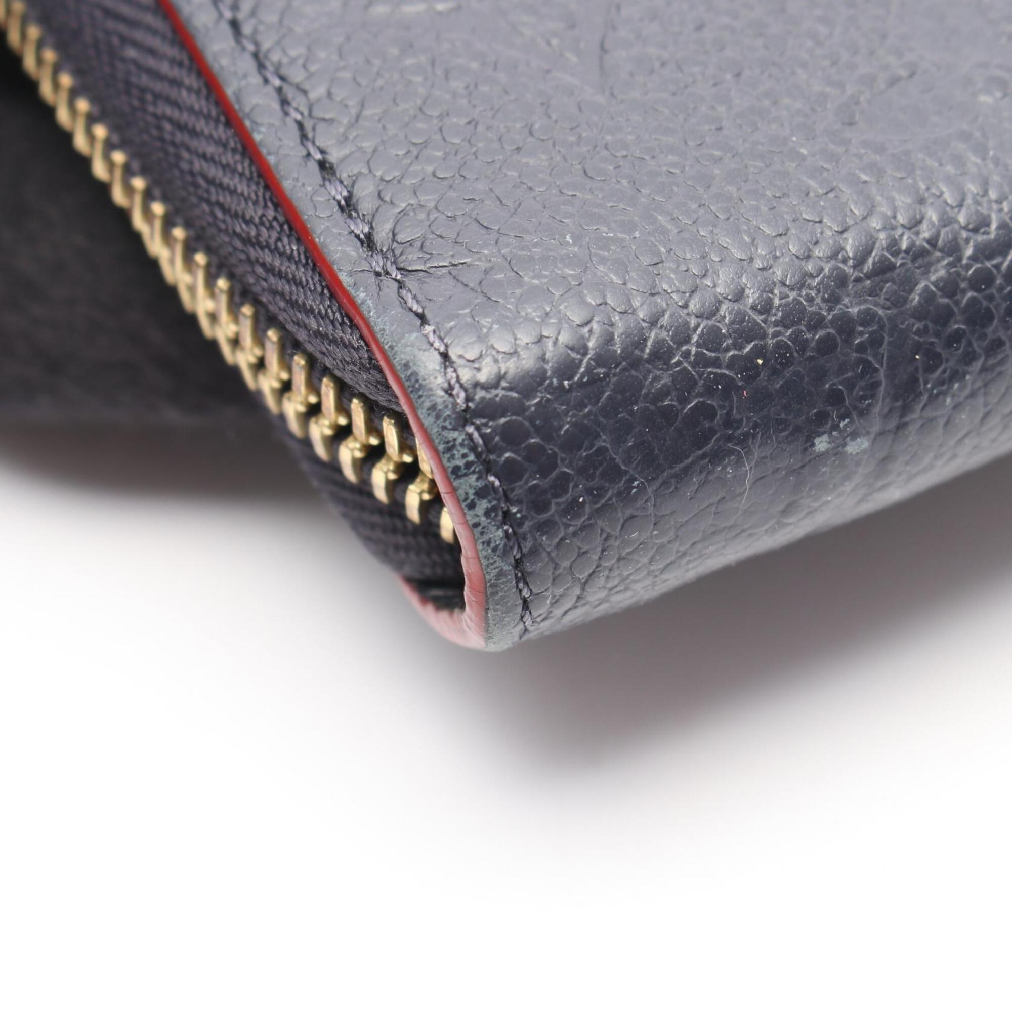 Louis Vuitton Navy Red Color Cuir Ombre Leather Long Wallet (Bi-Fold) (Pre-Owned)