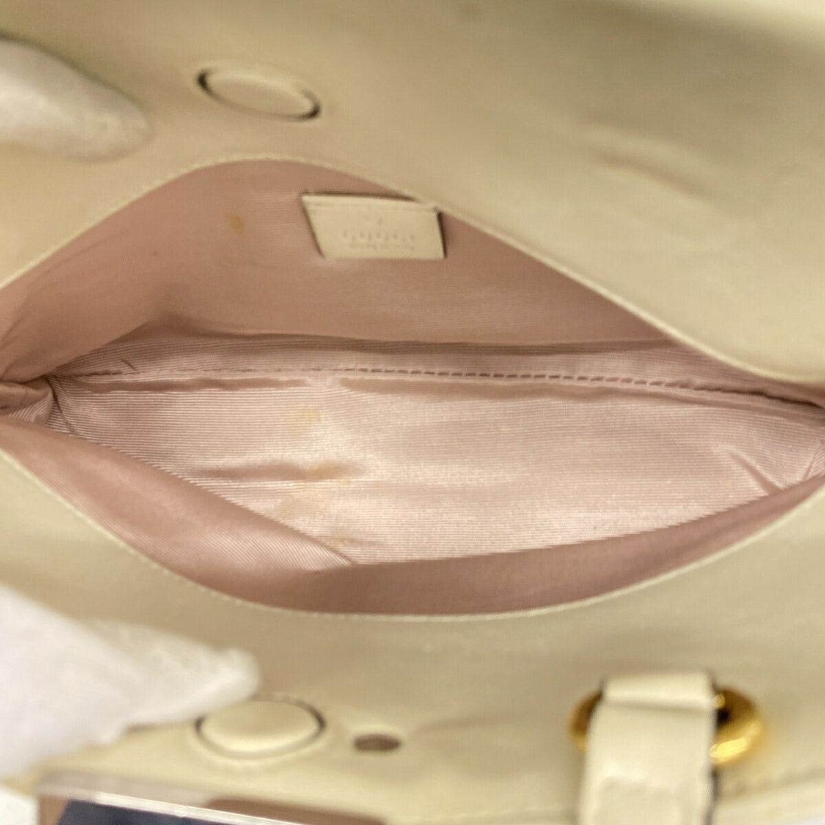 Gucci Ivory Leather Handbag (Pre-Owned)