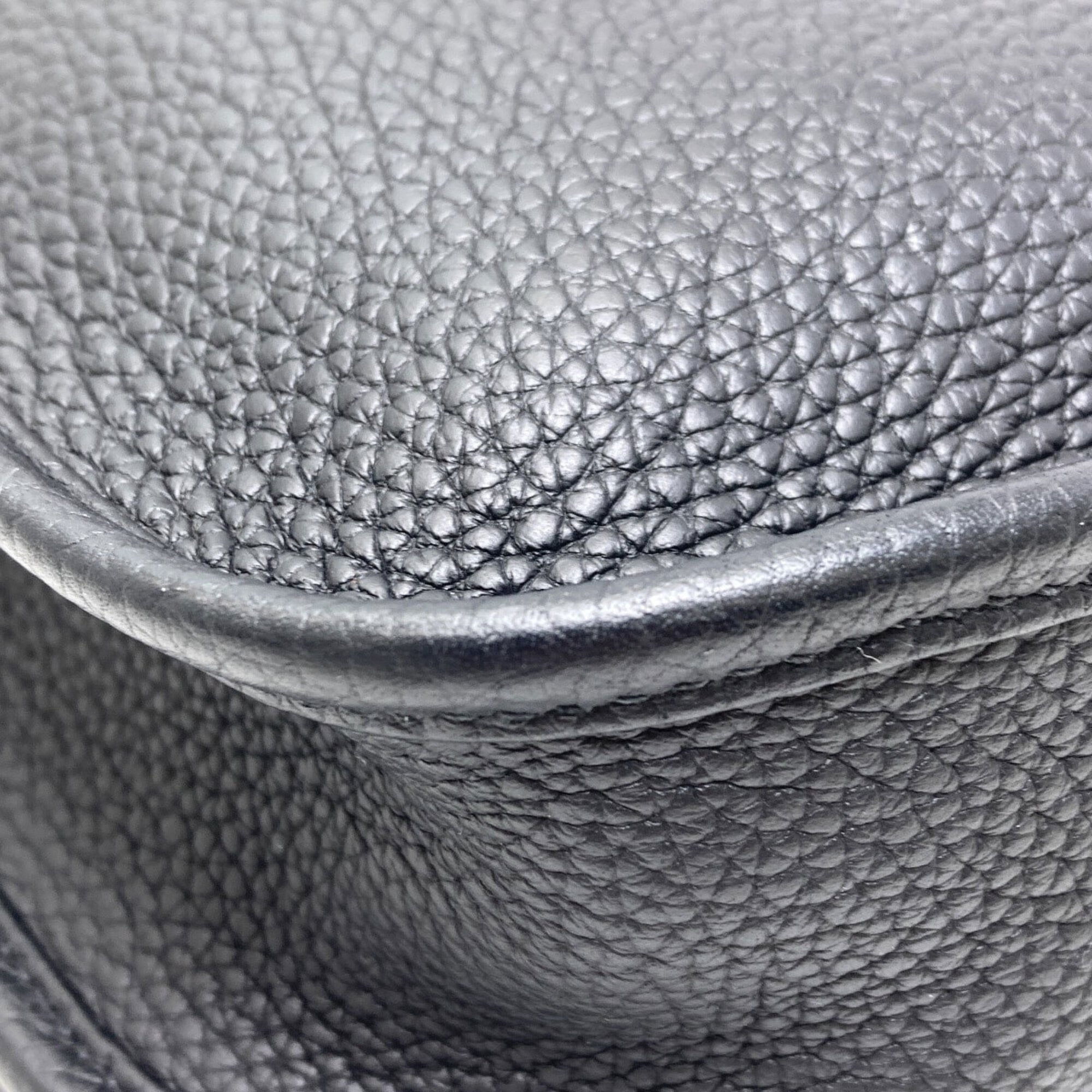 Hermes Black Taurillon Clemence Leather Shoulder Bag