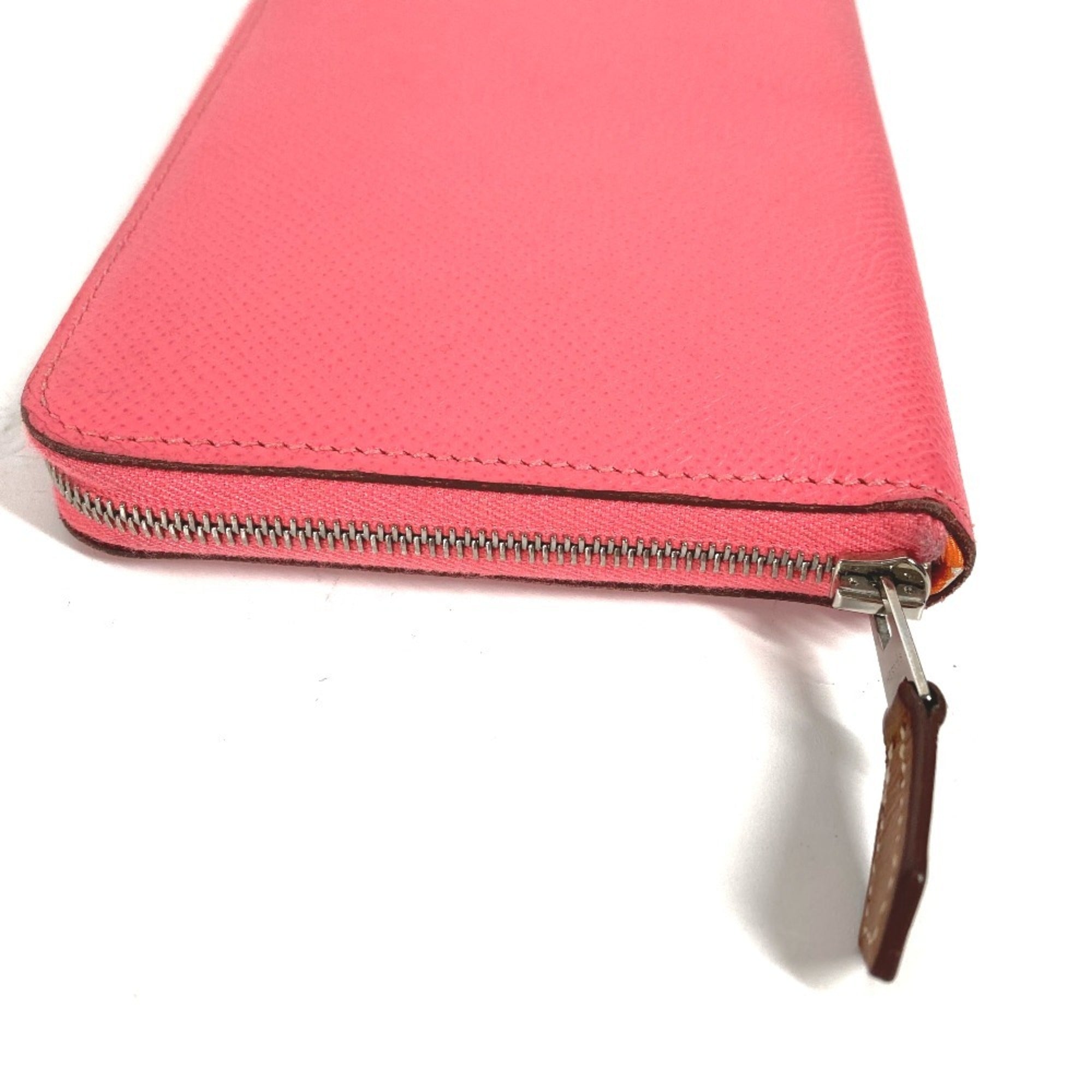 Hermes Silk'in Pink Epsom Leather Long Wallet (Bi-Fold) (Pre-Owned)