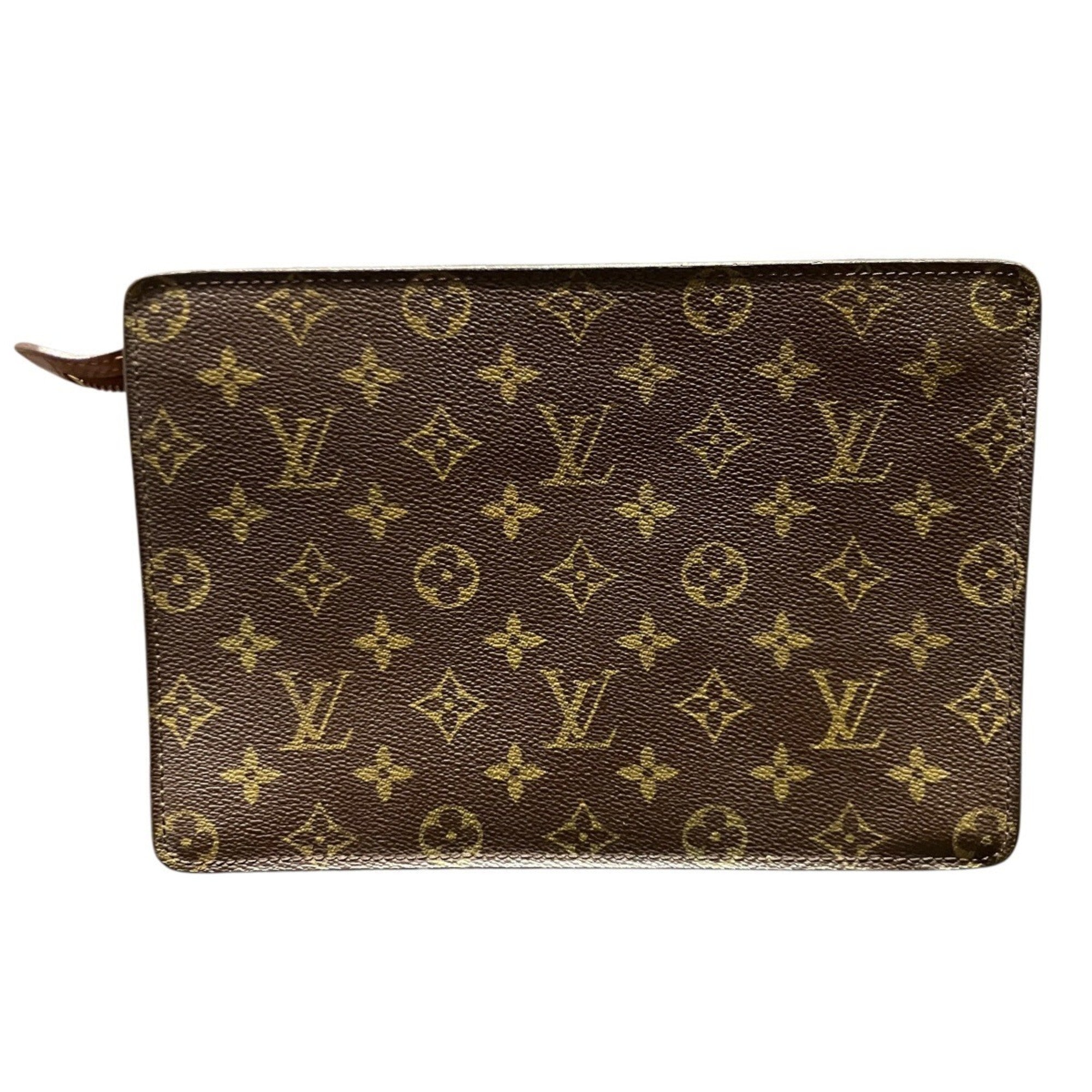 Louis Vuitton Brown Monogram Clutch Bag Pochette (Pre-Owned)