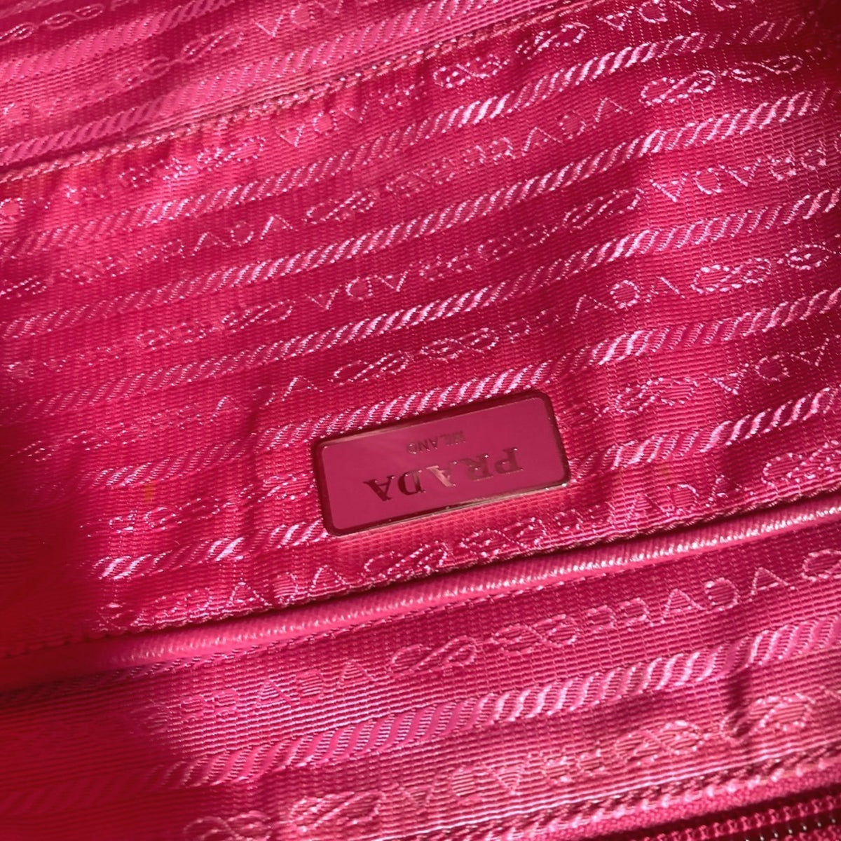 Prada Pink Nylon Handbag Shoulder Bag Tote Bag (Pre-Owned)