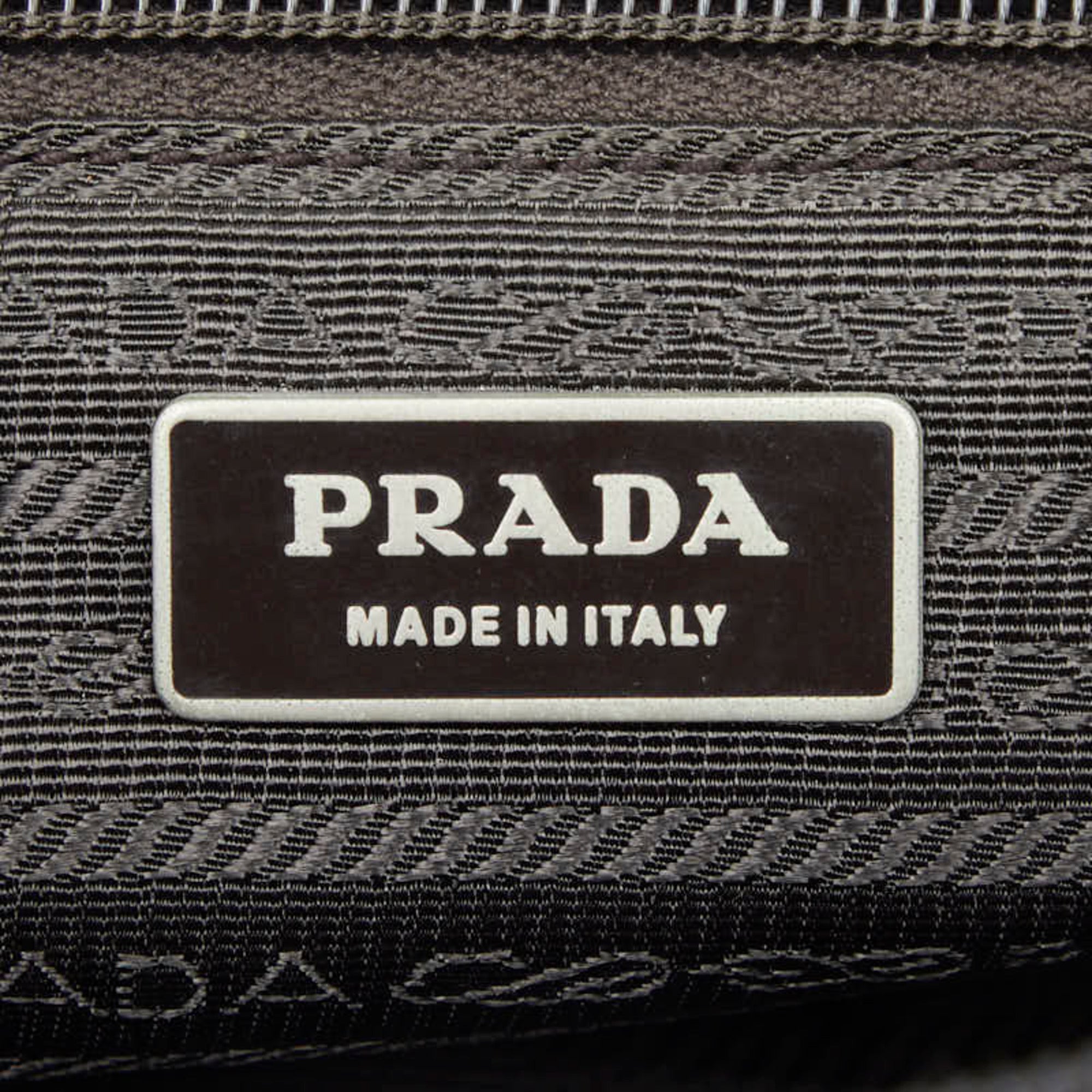 Prada Green Khaki Nylon Leather Shoulder Bag (Pre-Owned)
