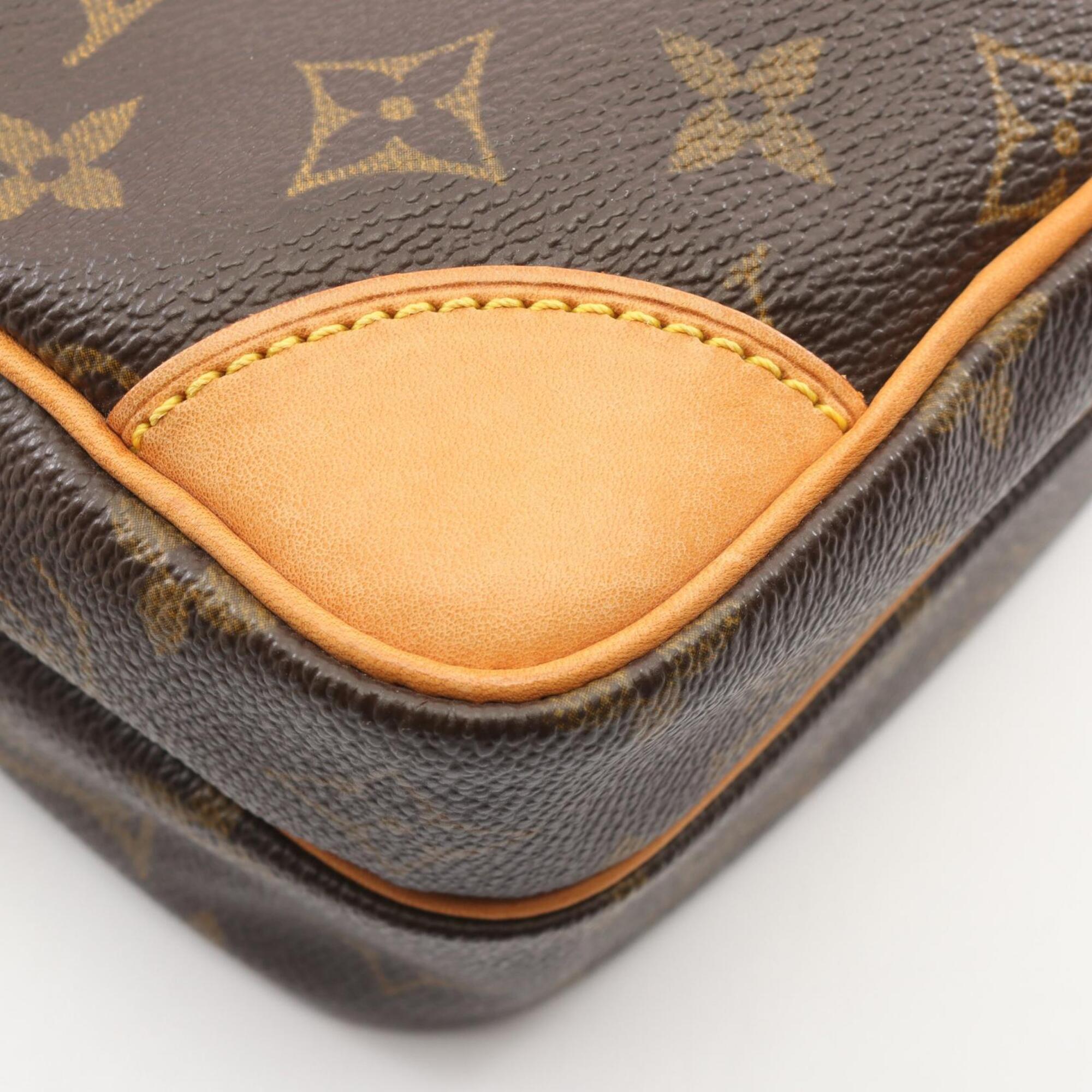 Louis Vuitton Brown Pvc Coated Canvas Leather Handbag Shoulder Bag (Pre-Owned)