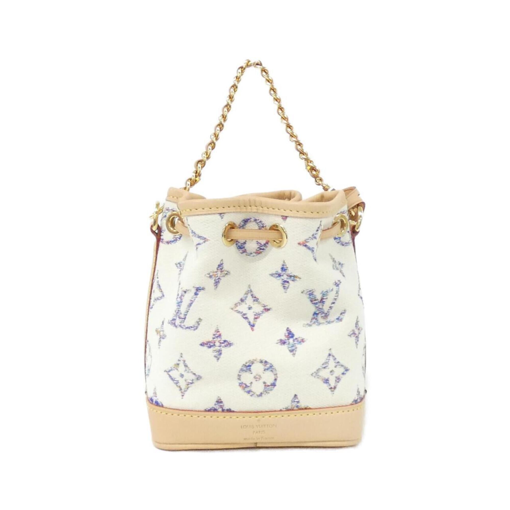 Louis Vuitton White Jacquard Canvas Shoulder Bag (Pre-Owned)