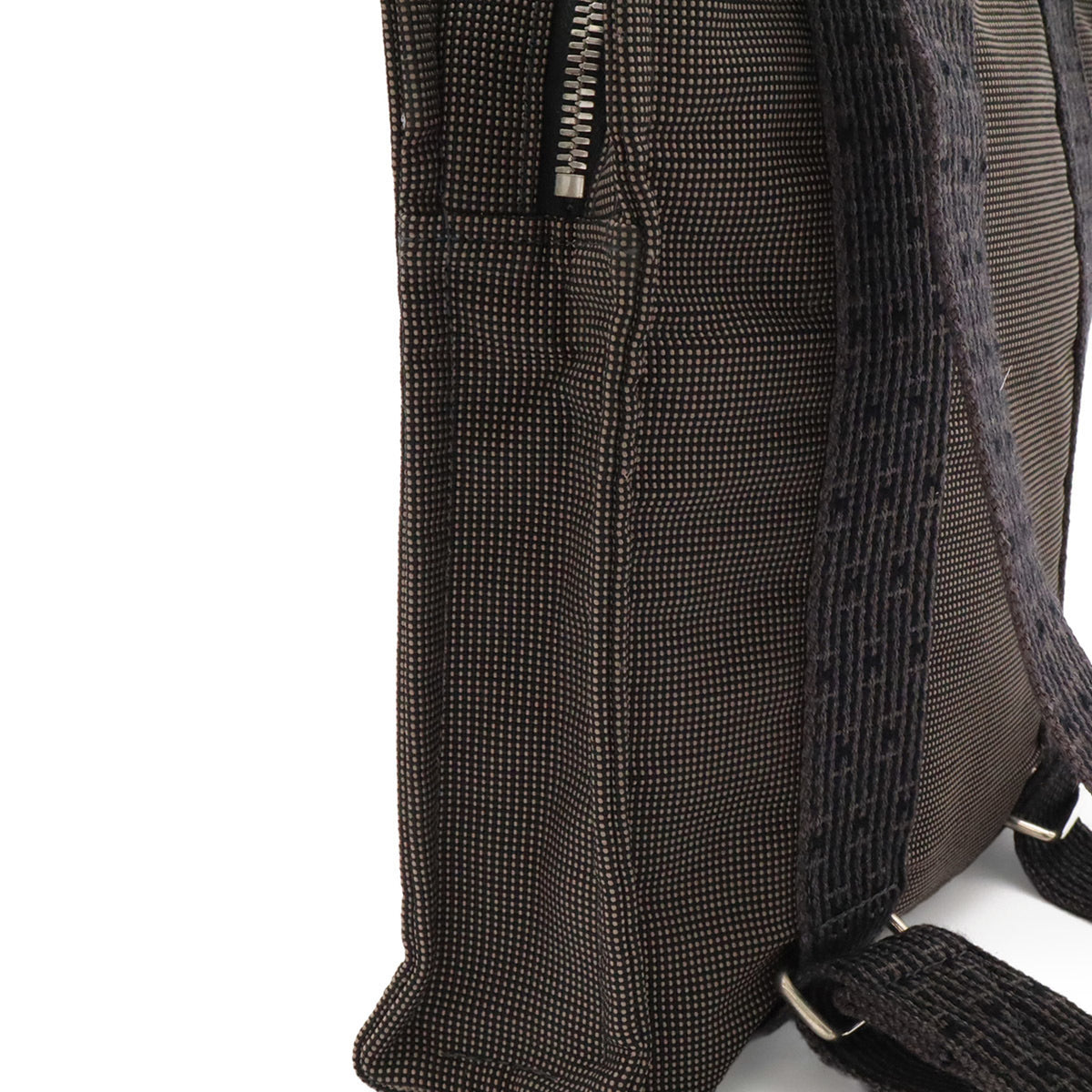 Hermes Gray Canvas Backpack Shoulder Bag (Pre-Owned)