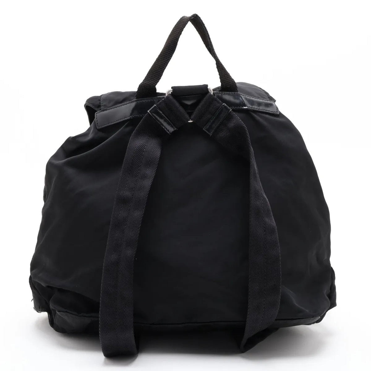 Prada Black Leather Nylon Backpack (Pre-Owned)