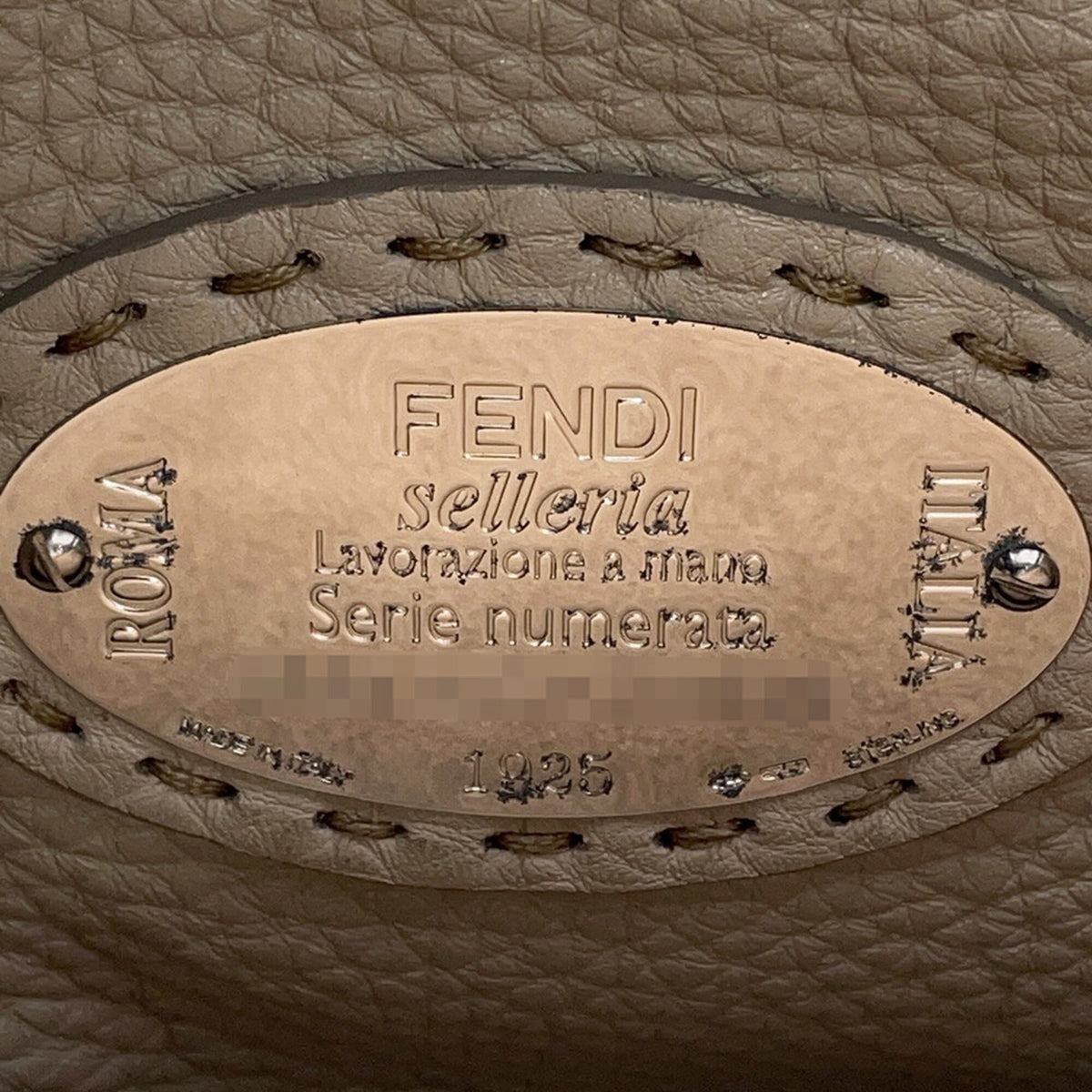 Fendi Peekaboo Blue Leather Handbag Shoulder Bag (Pre-Owned)