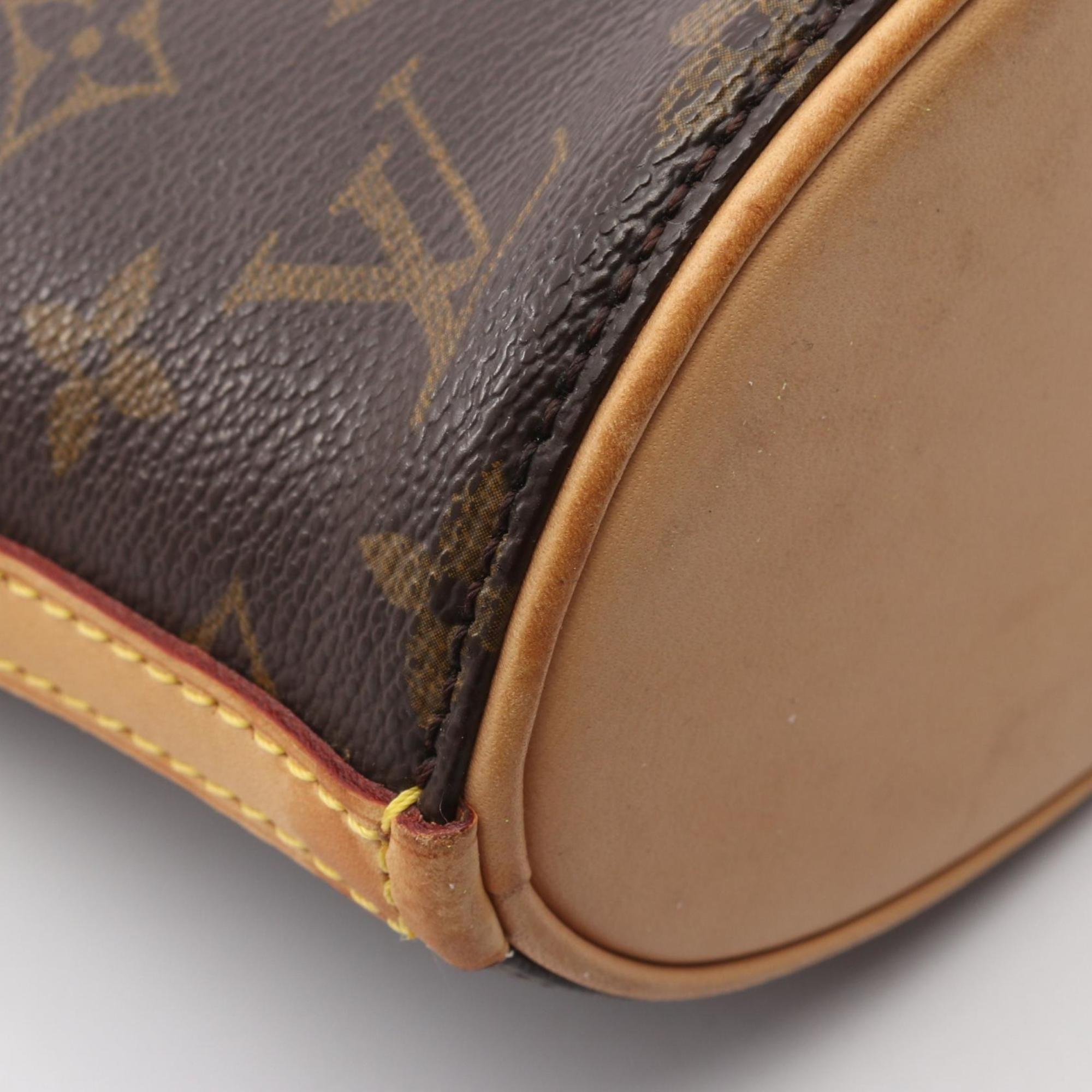 Louis Vuitton Brown Coated Canvas Leather Shoulder Bag (Pre-Owned)