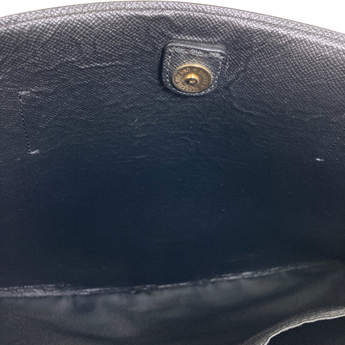 Coach Signature Black Dark Brown Signature Line Tote Bag (Pre-Owned)