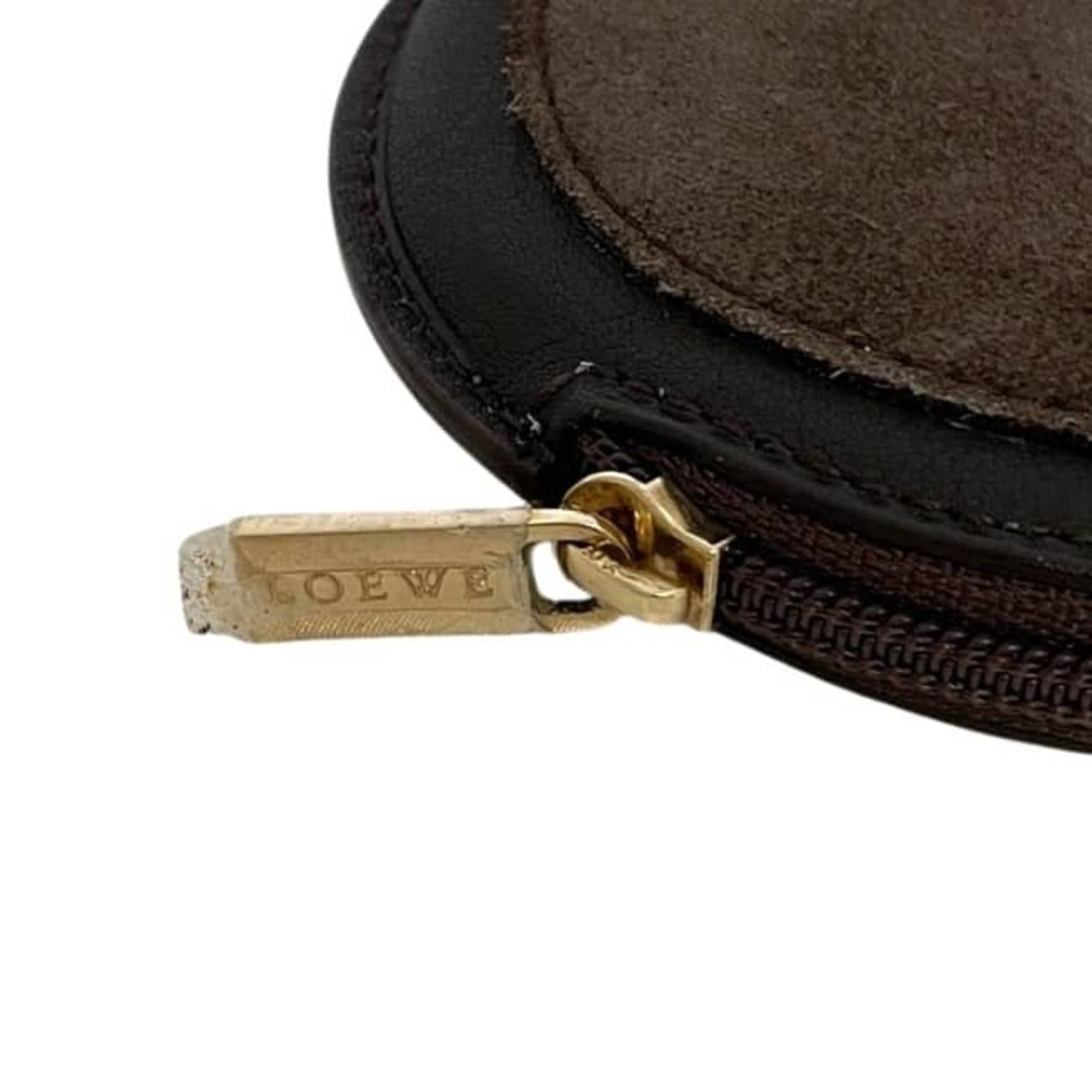 Loewe Brown Leather Coin Purse/Coin Case (Pre-Owned)