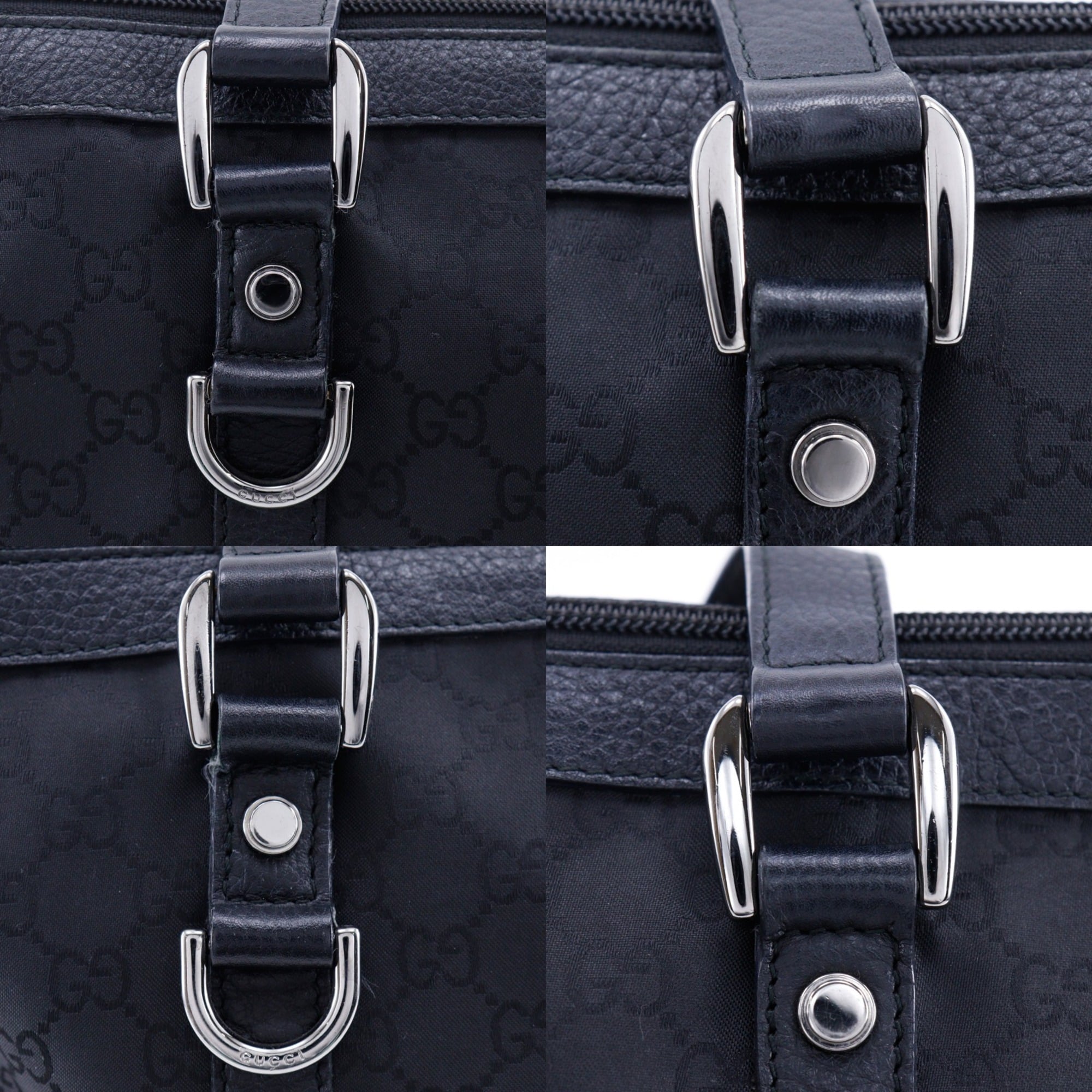 Gucci Black Nylon Canvas Tote Bag (Pre-Owned)