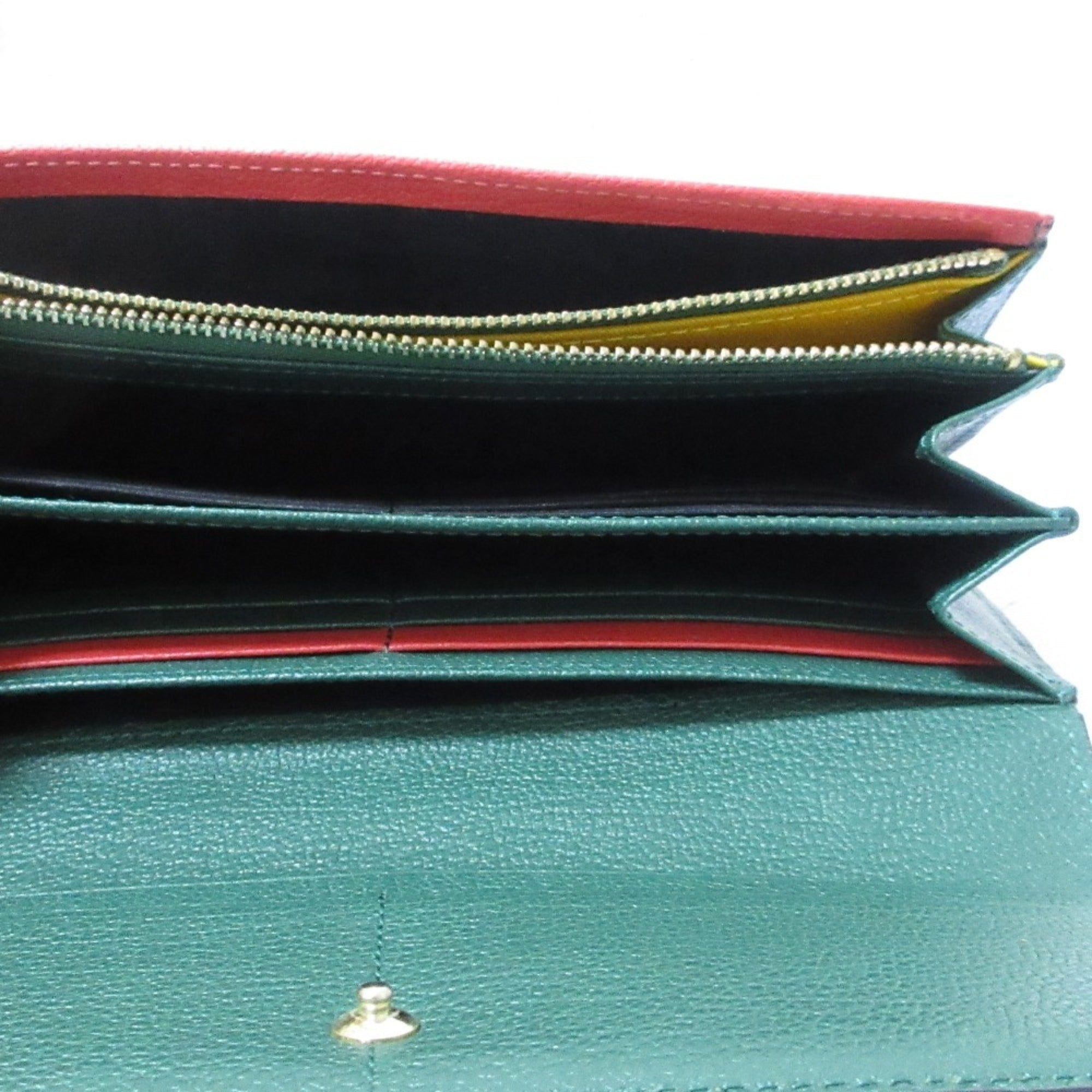 Paul Smith Red Color Leather Long Bill Wallet (Tri-Fold) (Pre-Owned)