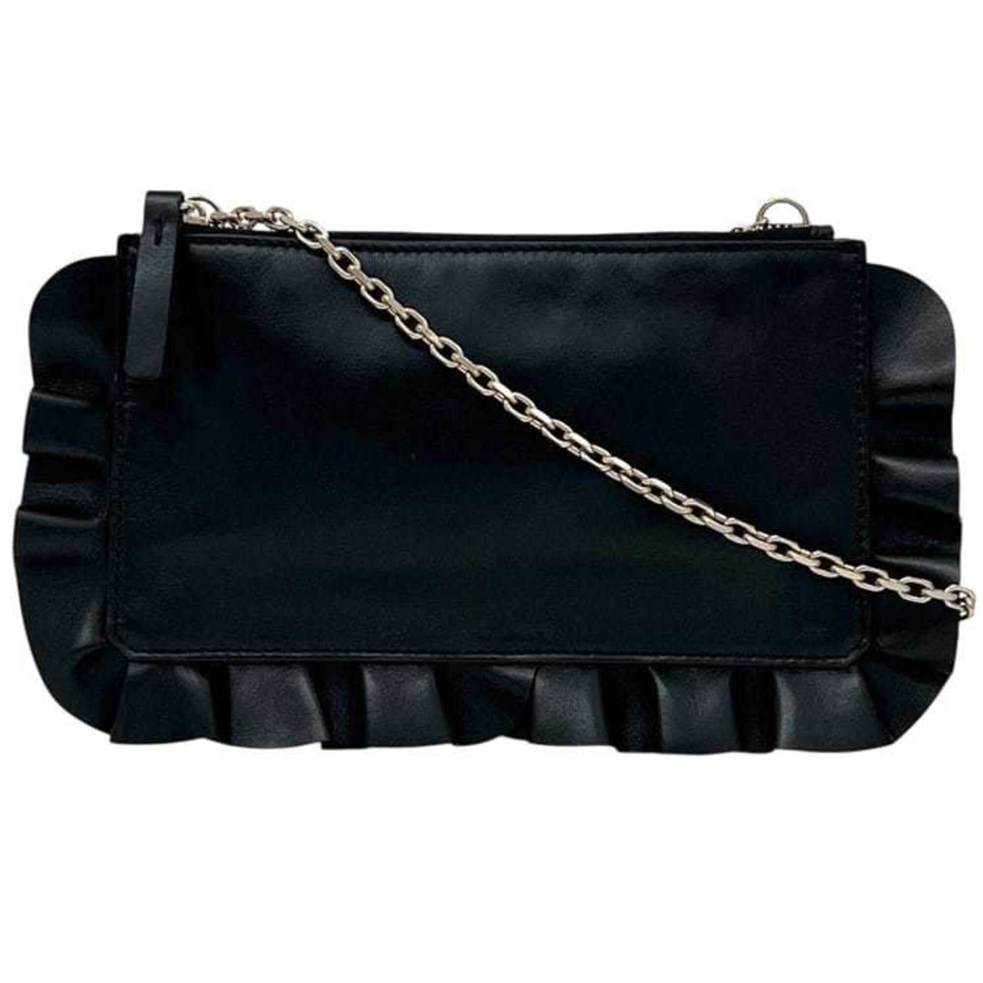 Redvalentino Black Leather Shoulder Bag (Pre-Owned)