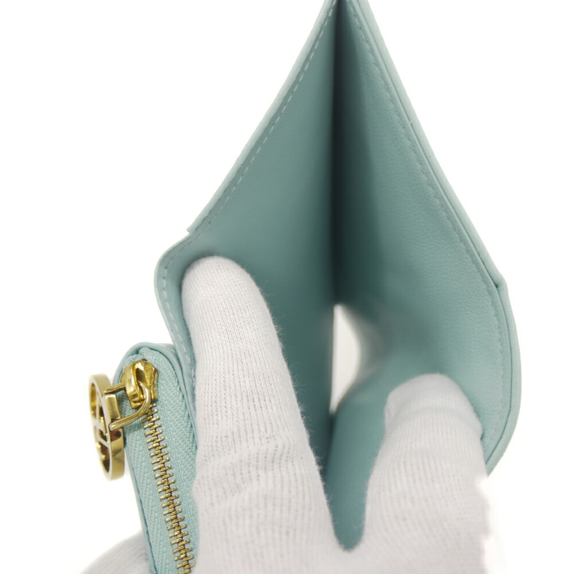 Louis Vuitton Blue Leather Long Wallet (Bi-Fold) (Pre-Owned)