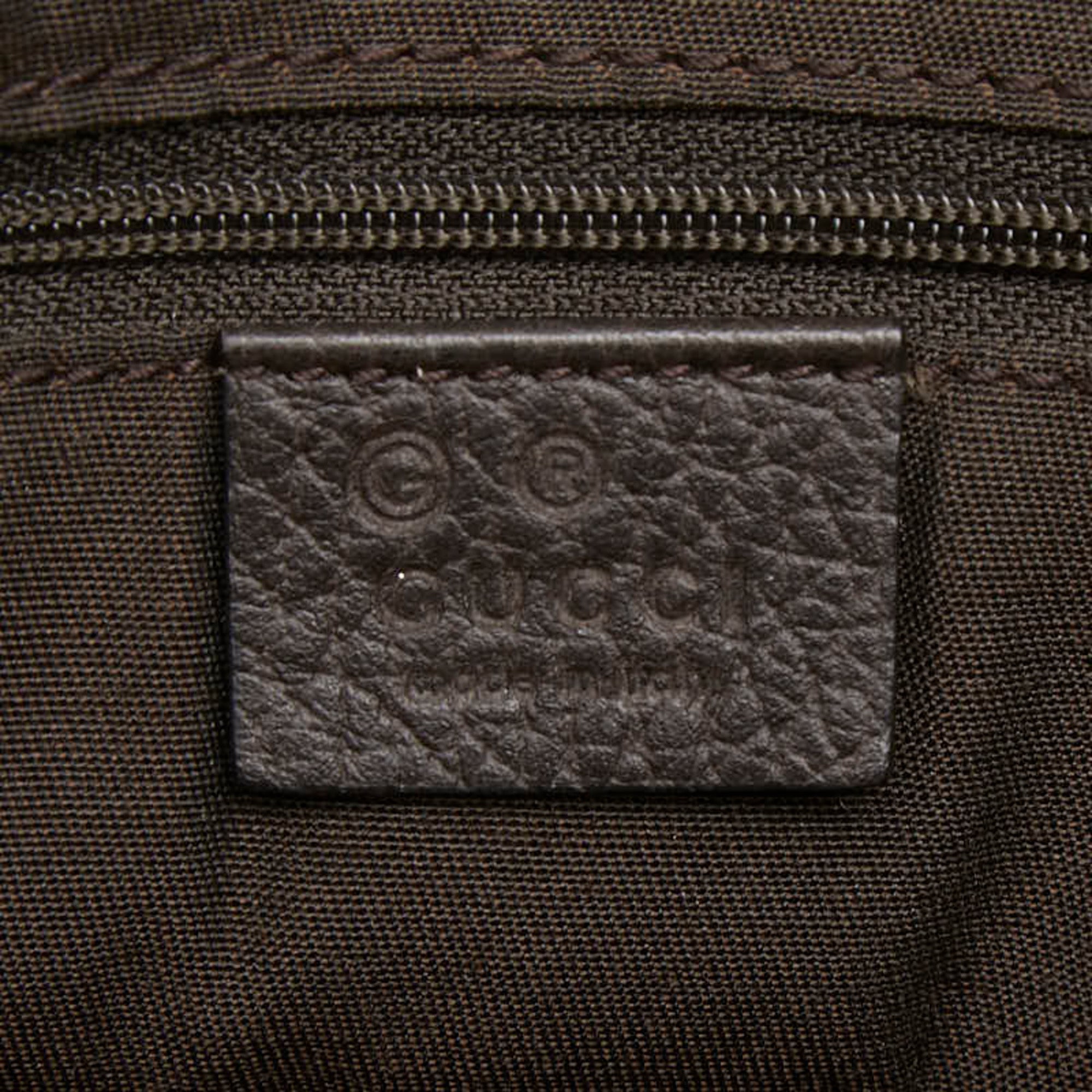 Gucci Brown Leather Handbag Shoulder Bag (Pre-Owned)