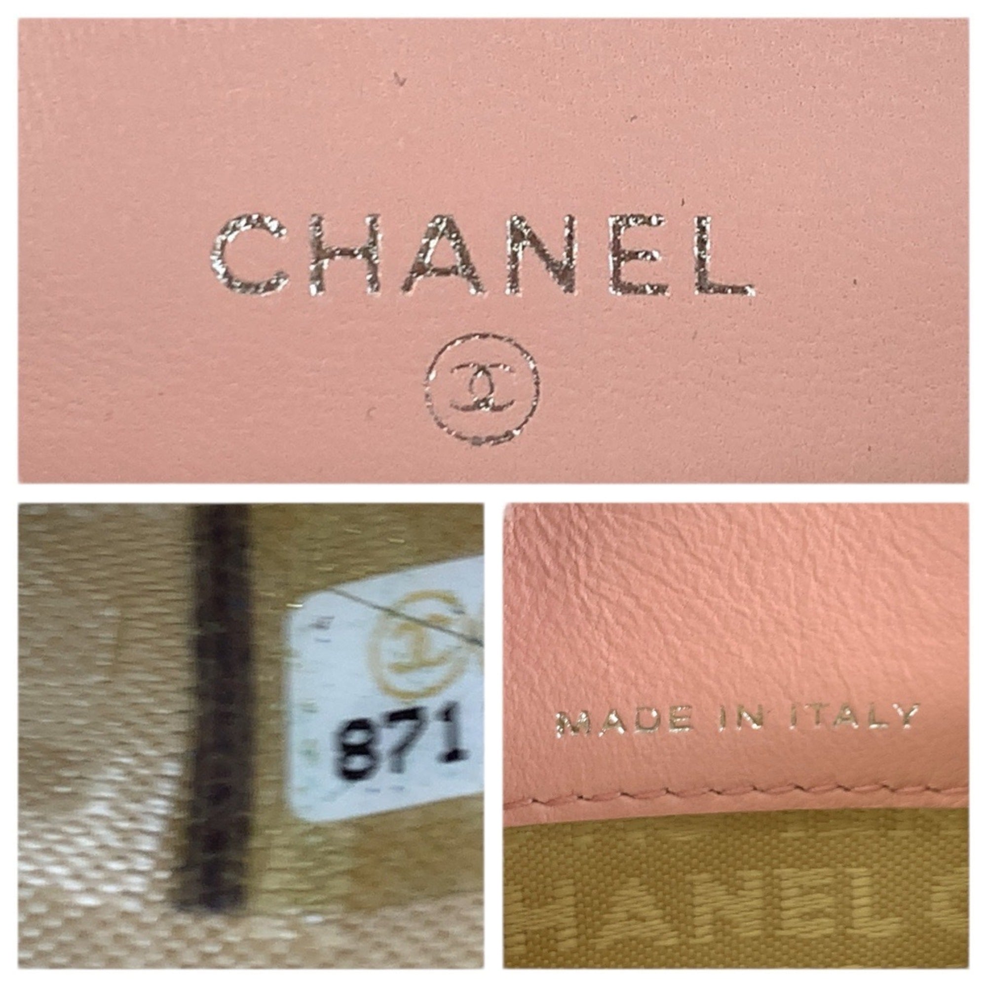 Chanel Pink Leather Wallet (Bi-Fold) (Pre-Owned)