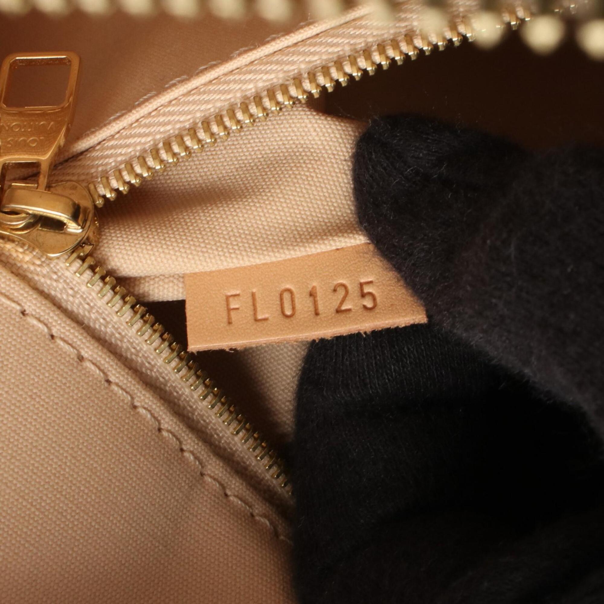 Louis Vuitton Beige Black Dune Vernis Handbag (Pre-Owned)